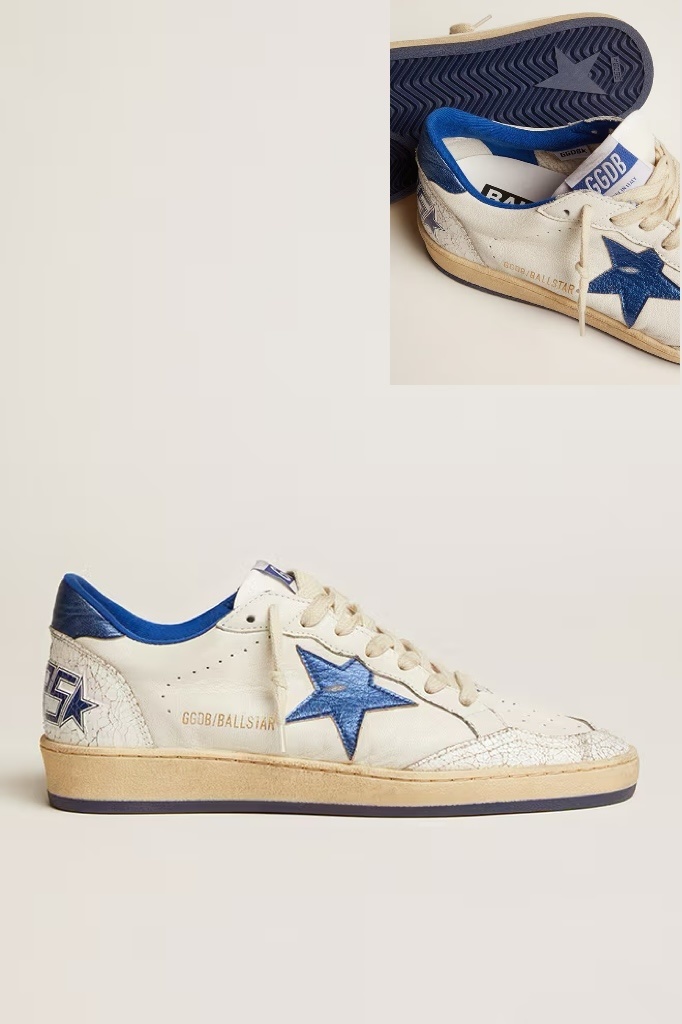 Golden Goose GGDB Ball Star with suede star and metallic leather heel tab