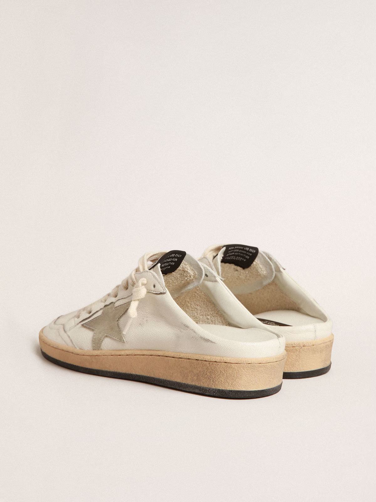 Golden Goose GGDB Ball Star Sabots in nappa leather with ice-gray suede star