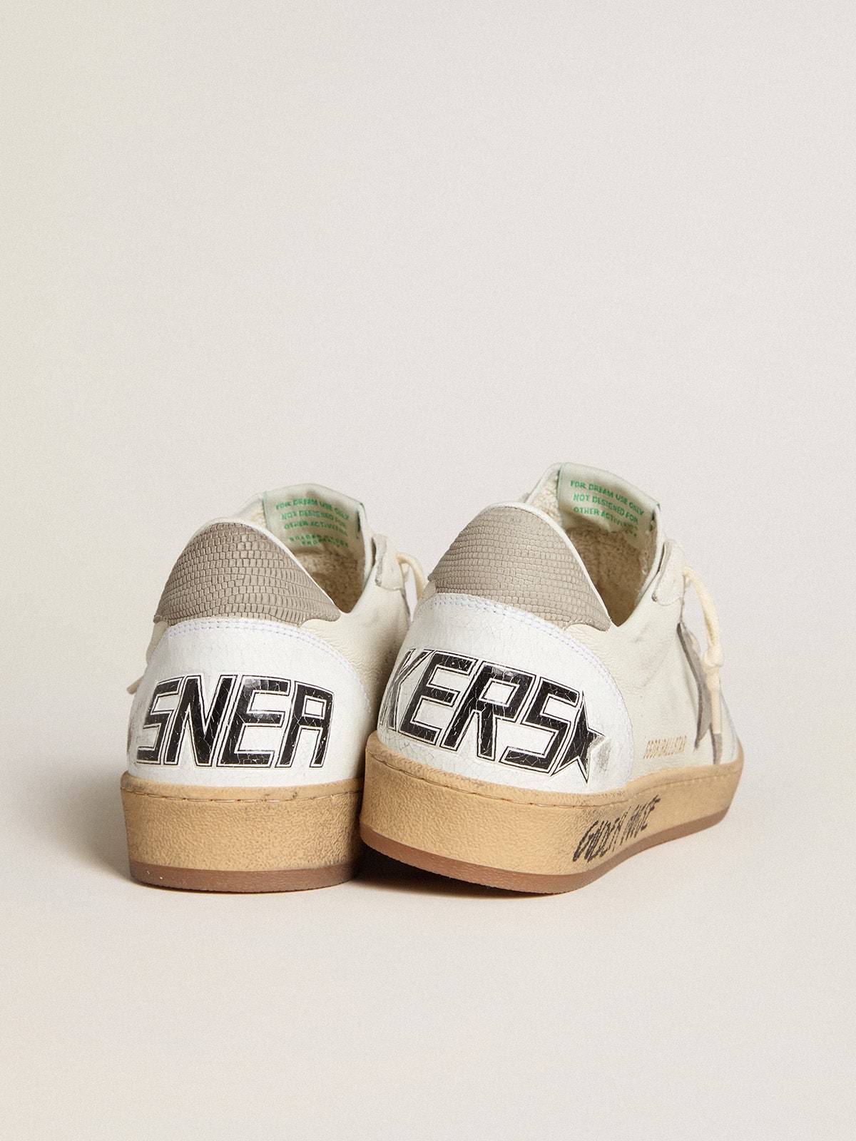 Golden Goose GGDB Ball Star in nappa leather with gray nubuck star and heel tab