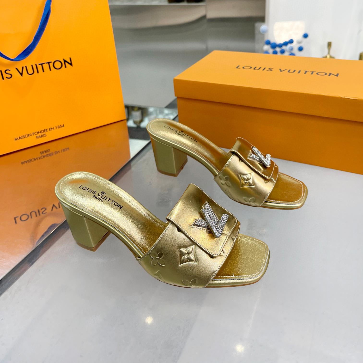 Louis Vuitton LV Flat Cut With Chunky Flip-flops Slide Sandal (Replica)