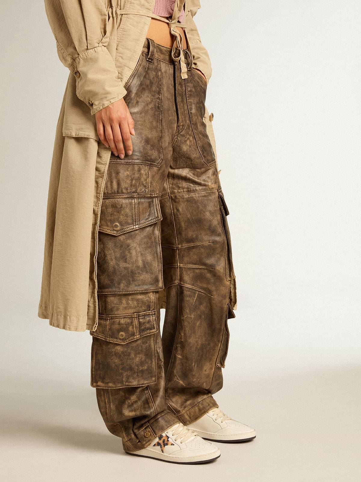 Golden Goose GGDB Women's Ball Star with leopard-print star embellished with Swarovski crystal