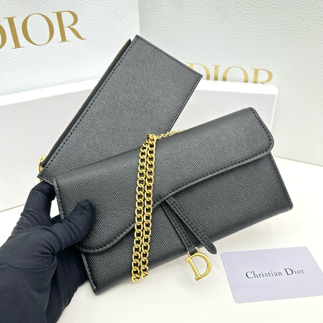 Dior Saddle Chain Wallet(Replica)