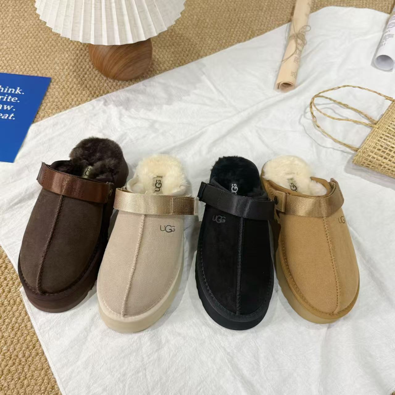 UGG New Autumn/Winter Slip-On Lazy Mule Slippers - High Quality Version(Replica)