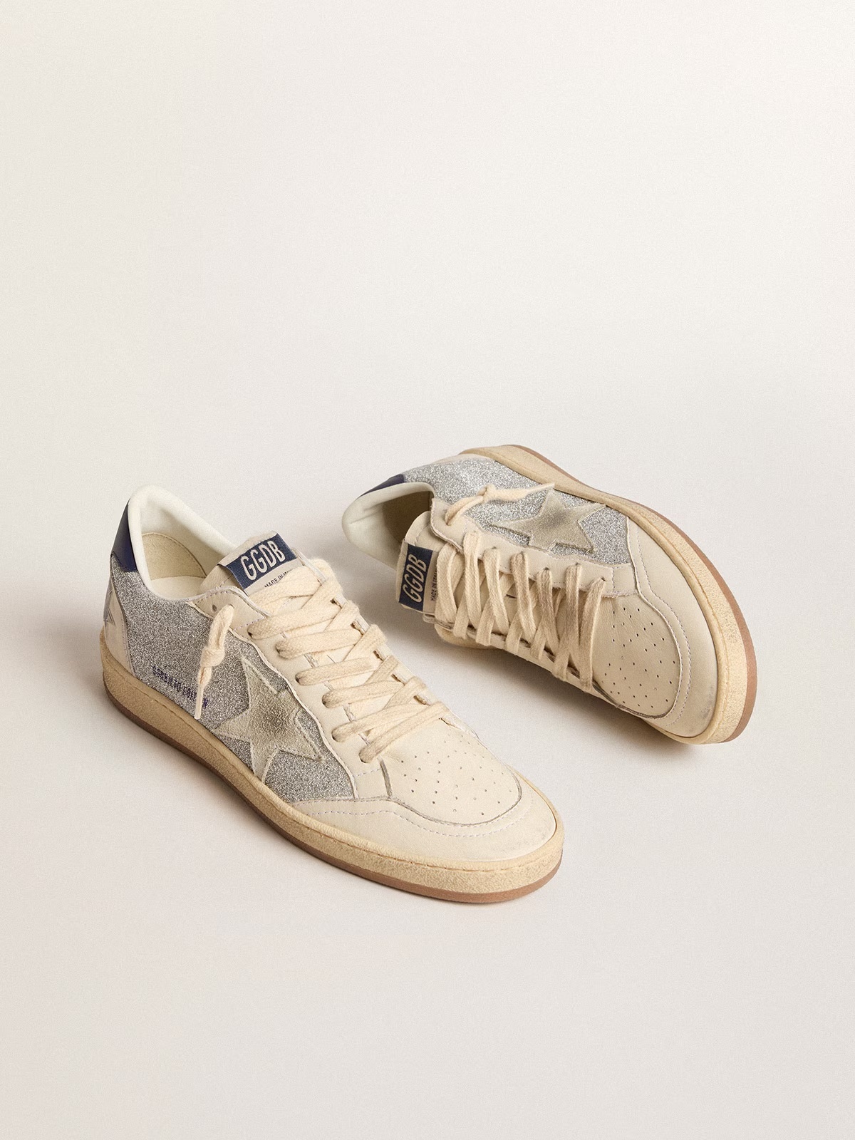 Golden Goose GGDB Women's Ball Star LTD in Swarovski crystals and leather with white suede star