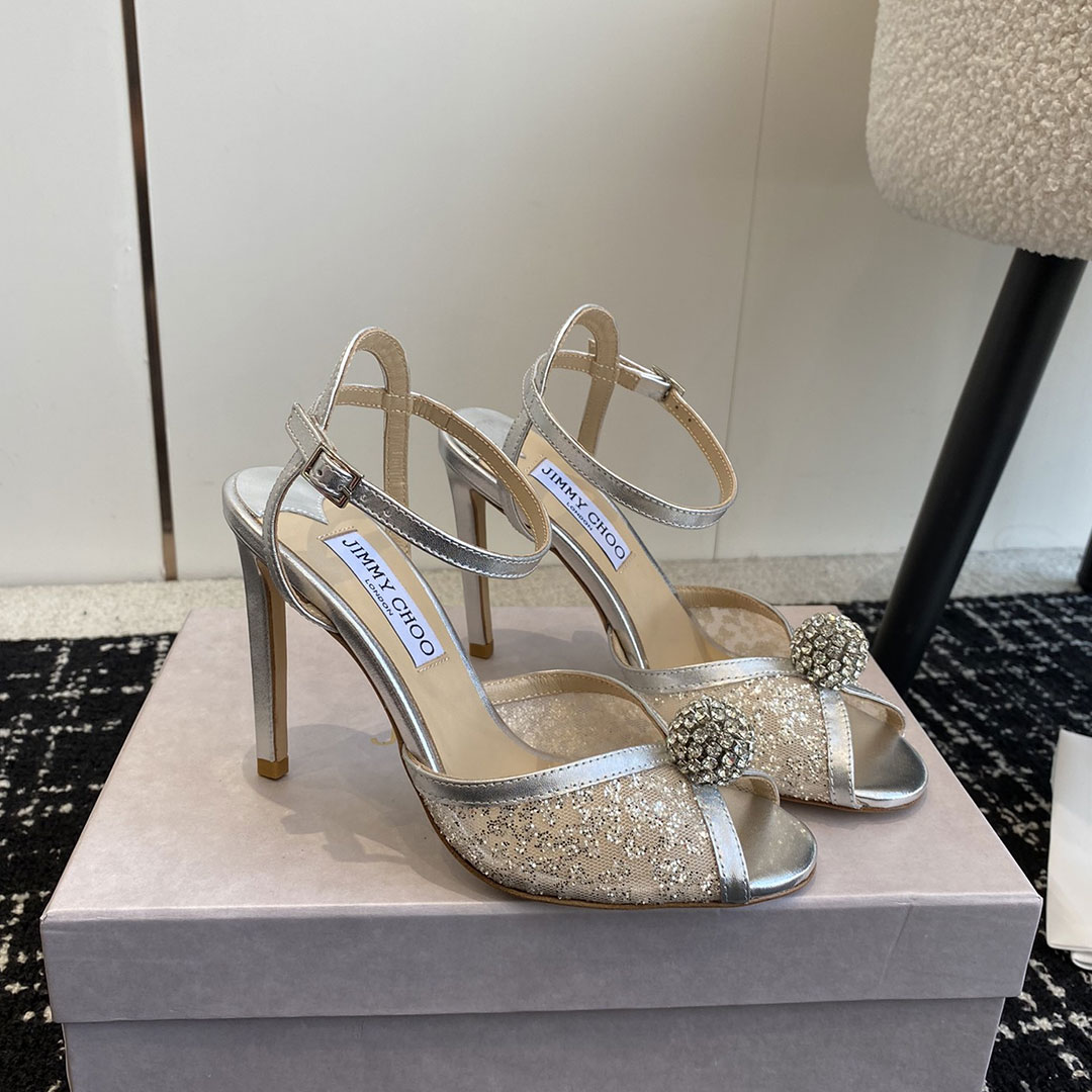 Jimmy Choo Sacora Leather Slingshot Fashion Buckle Slide Sandal (Replica)