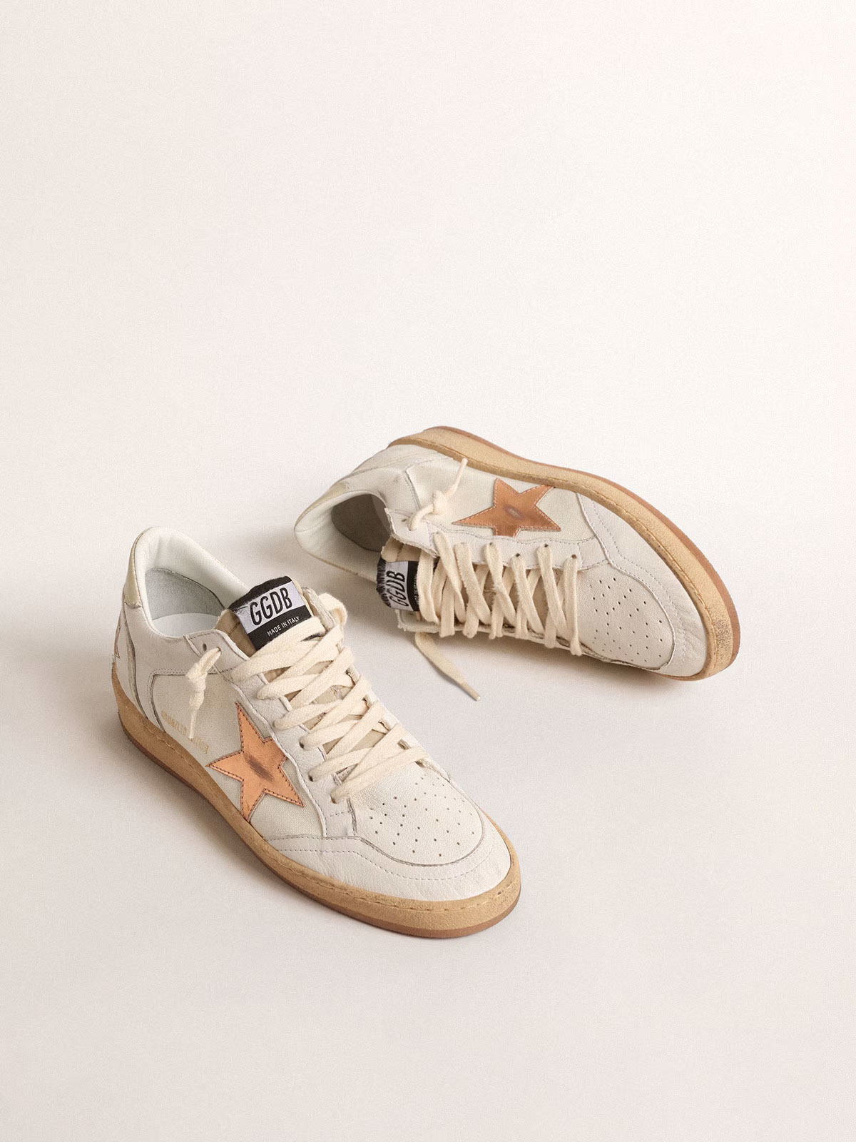 Golden Goose GGDB Ball Star LTD in canvas and nappa with bronze metallic leather star