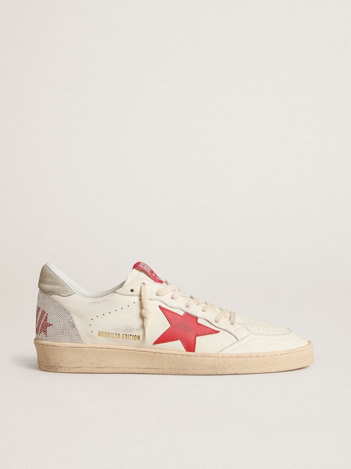 Golden Goose GGDB Valentine's Day Women's Ball Star with red leather star red Swarovski lettering