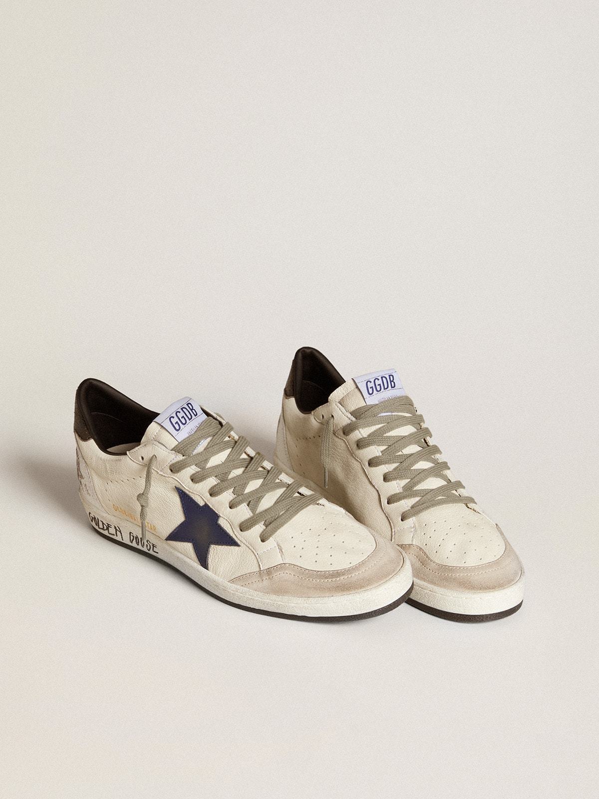 Golden Goose GGDB Men's Ball Star in nappa with leather star and metallic leather heel tab
