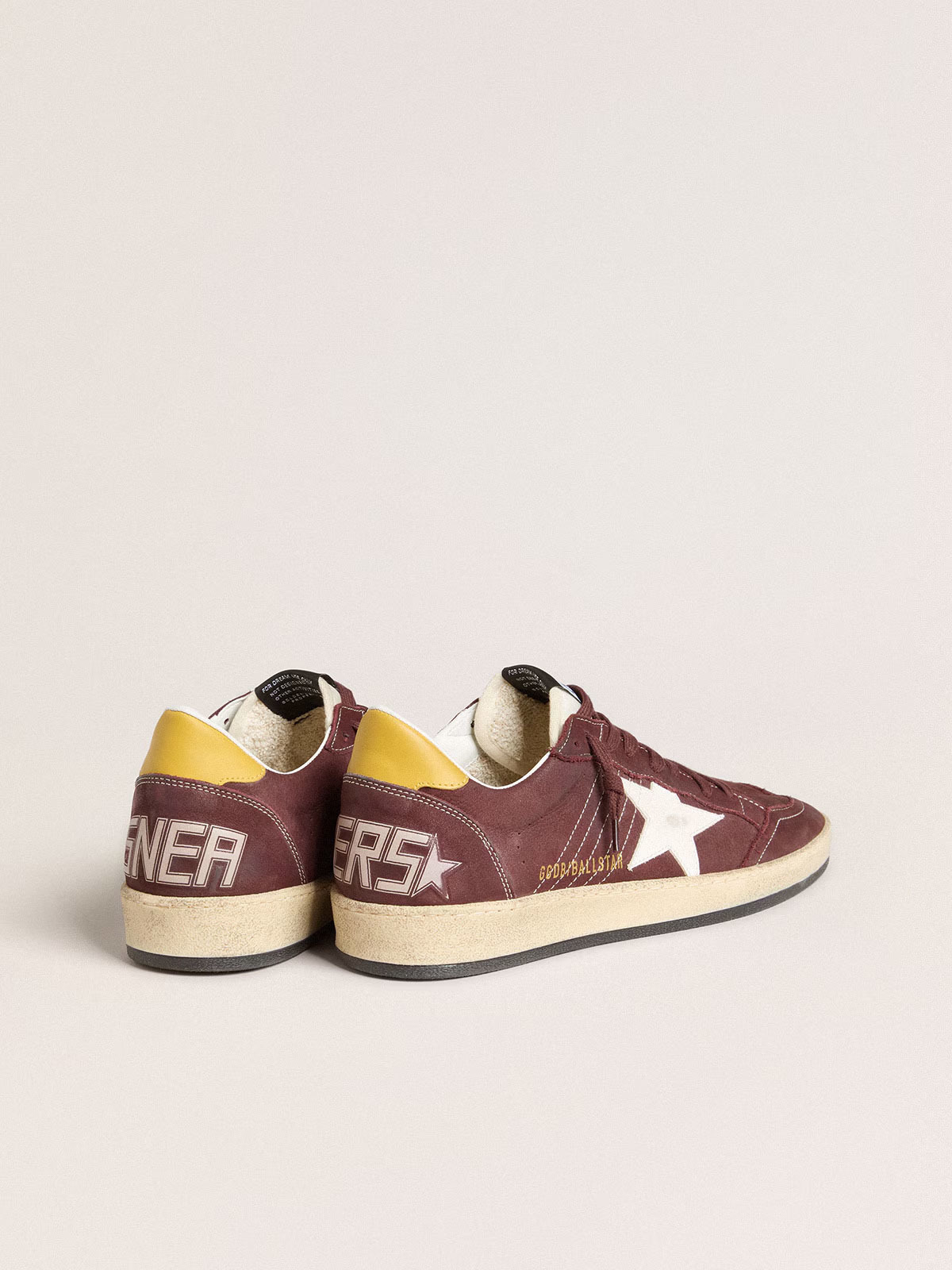 Golden Goose GGDB Men's Ball Star in chocolate nubuck with leather star and heel tab