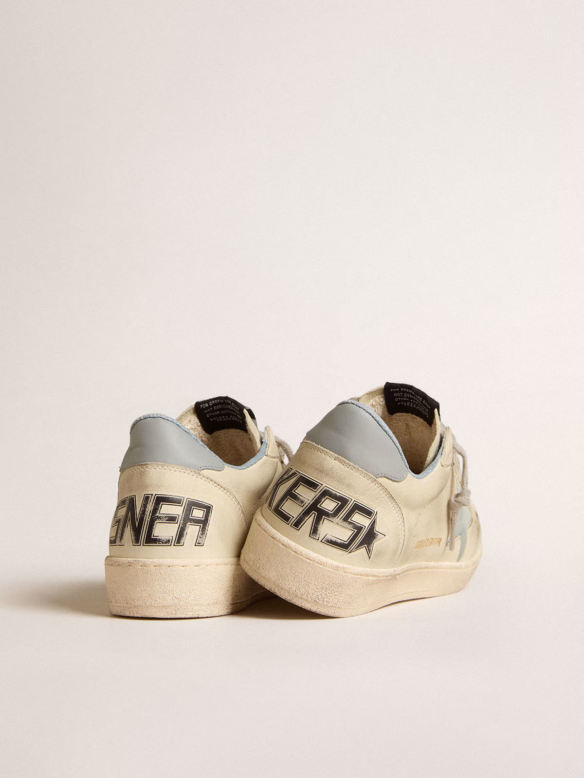 Golden Goose GGDB Men's Ball Star LTD with light blue plastic star and leather heel tab