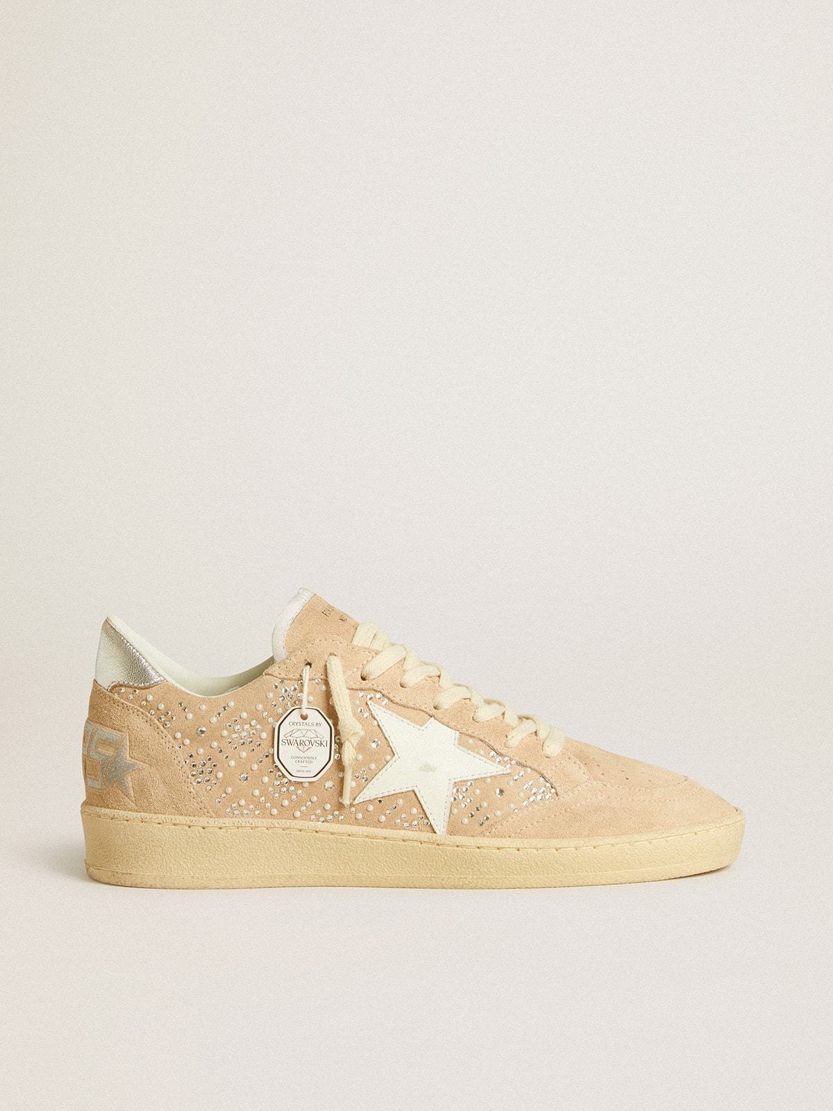Golden Goose GGDB Ball Star in suede and Swarovski crystals with leather star and metallic heel tab