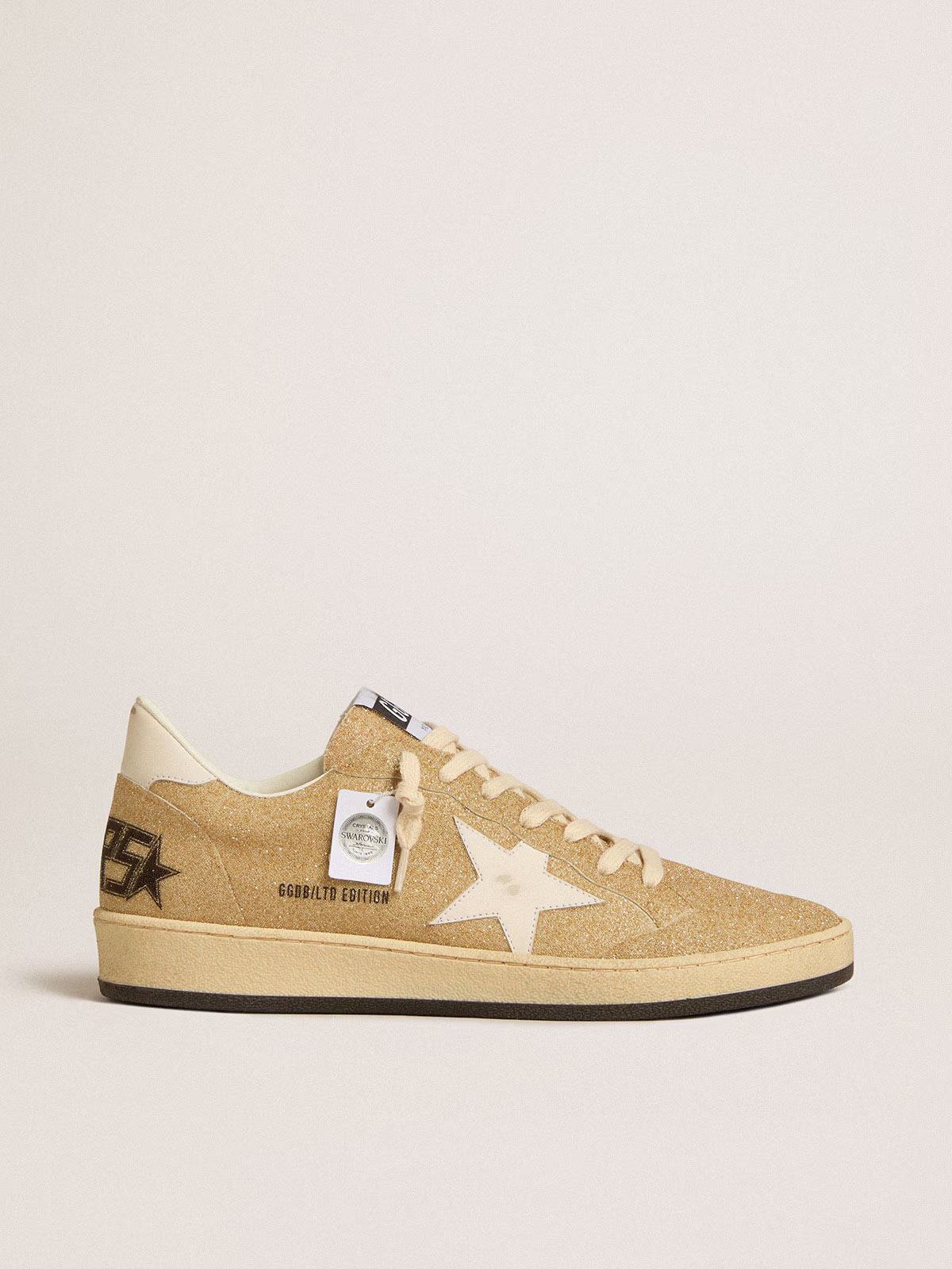 Golden Goose GGDB Women's Ball Star with leopard-print star embellished with Swarovski crystal