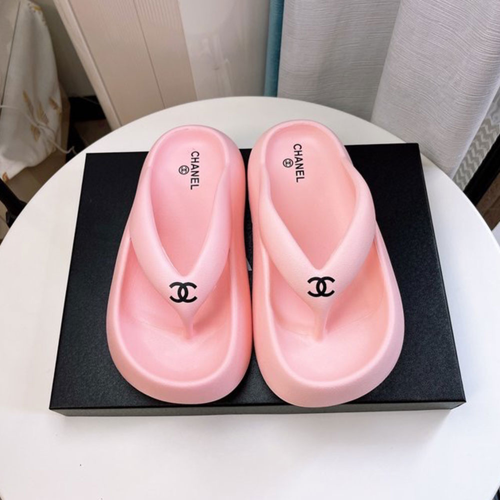 Chanel Thick-soled Beach Flip-flops Slide Sandal (Replica)