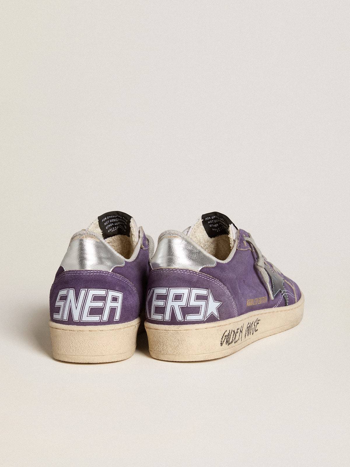 Golden Goose GGDB Ball Star LTD in purple suede with leather star and metallic heel tab