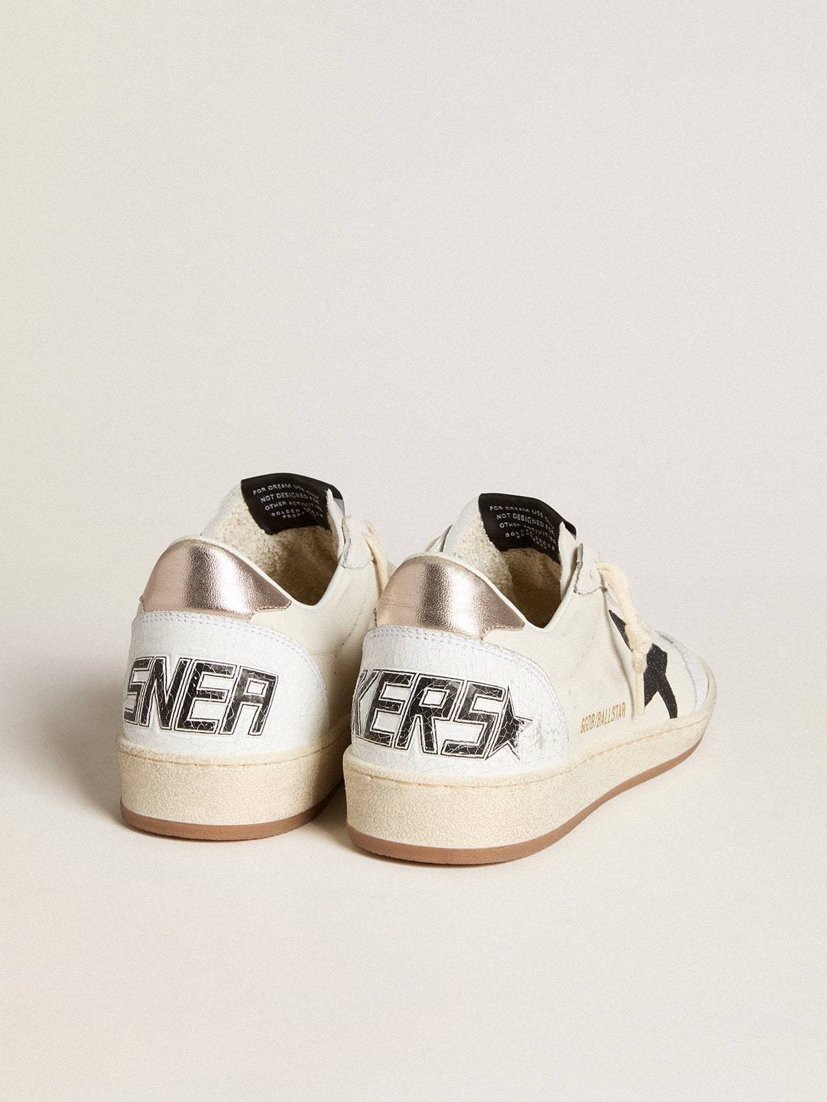 Golden Goose GGDB Ball Star in nappa with glitter star and metallic nappa heel tab