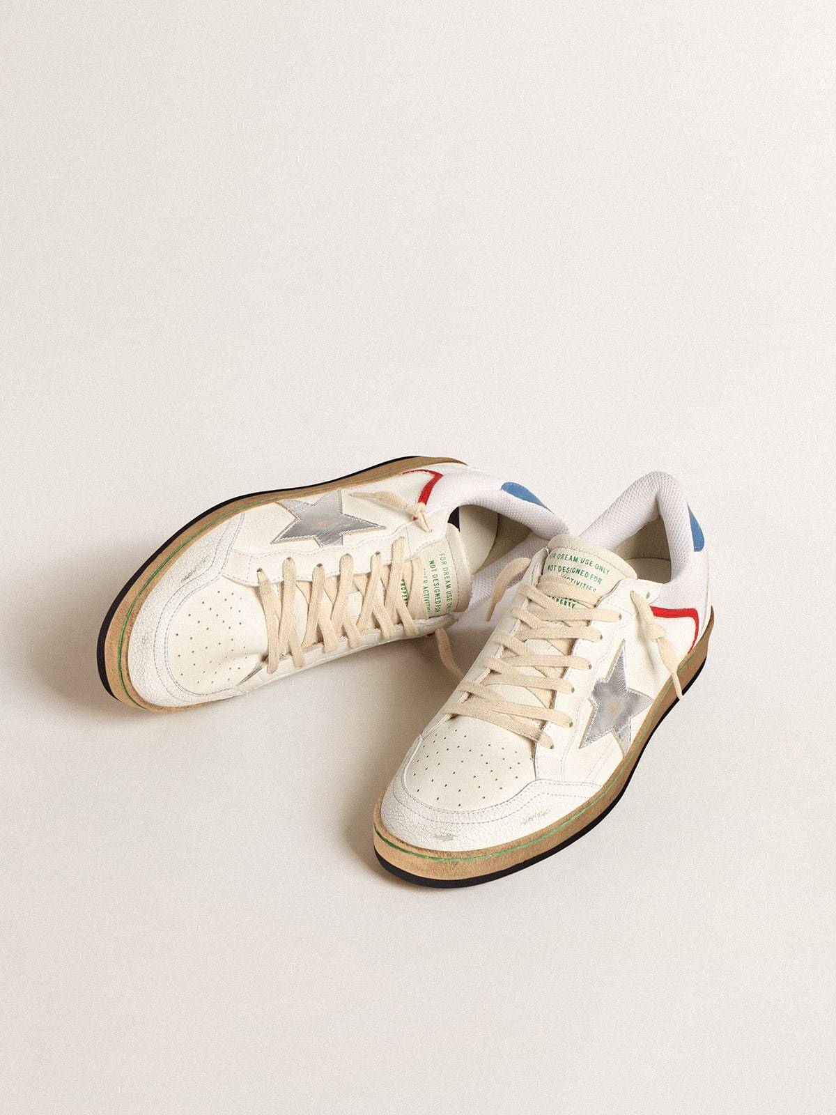 Golden Goose GGDB Ball Star in nappa and mesh with silver metallic leather star