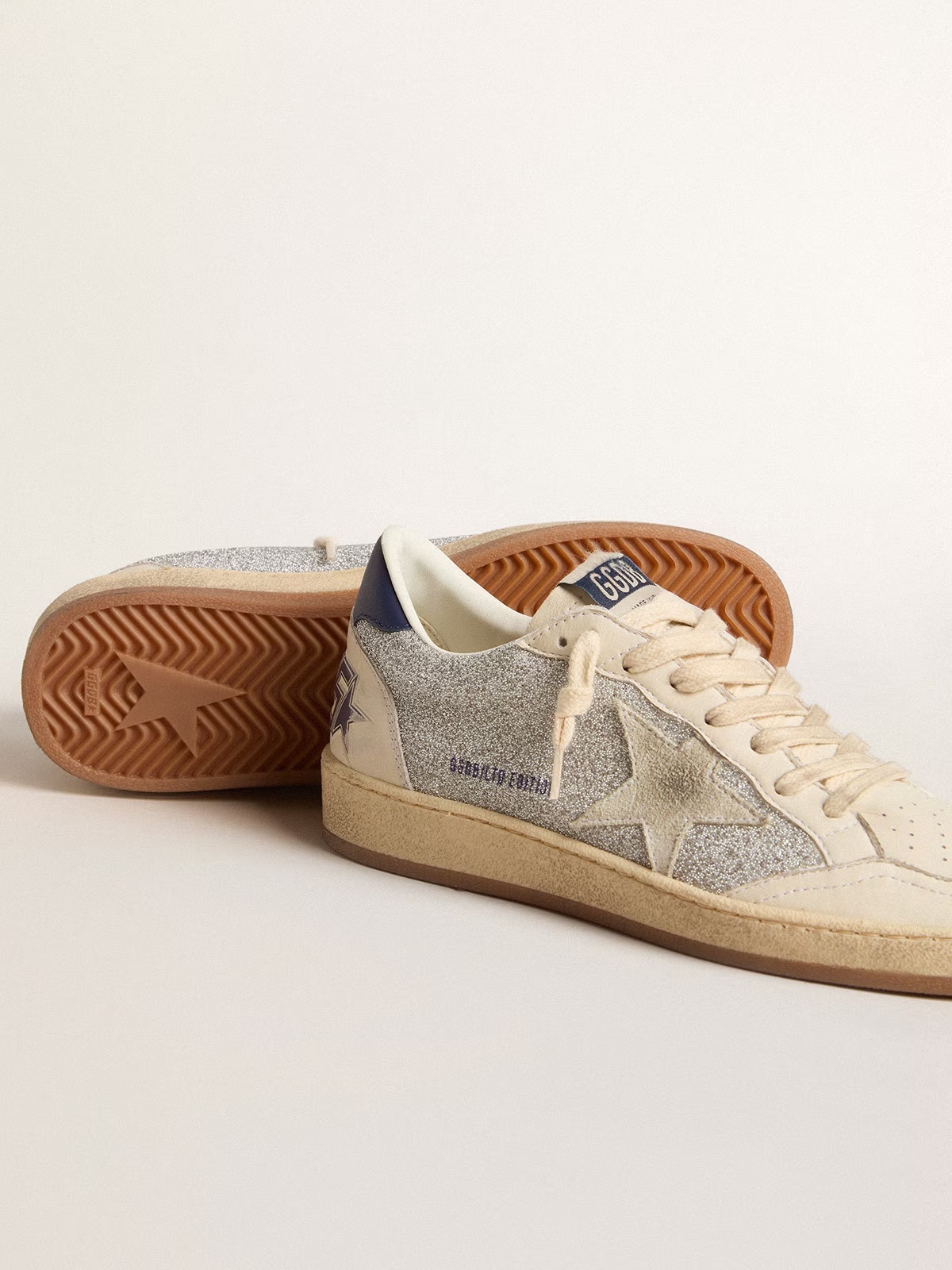 Golden Goose GGDB Women's Ball Star LTD in Swarovski crystals and leather with white suede star