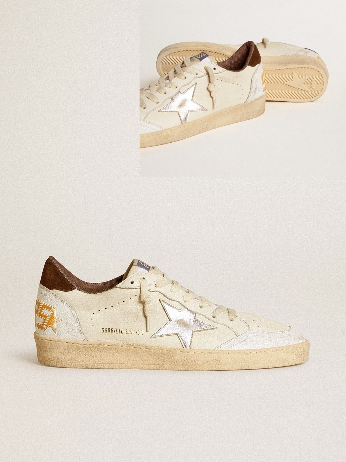 Golden Goose GGDB Ball Star LTD in nappa with metallic leather star and suede heel tab