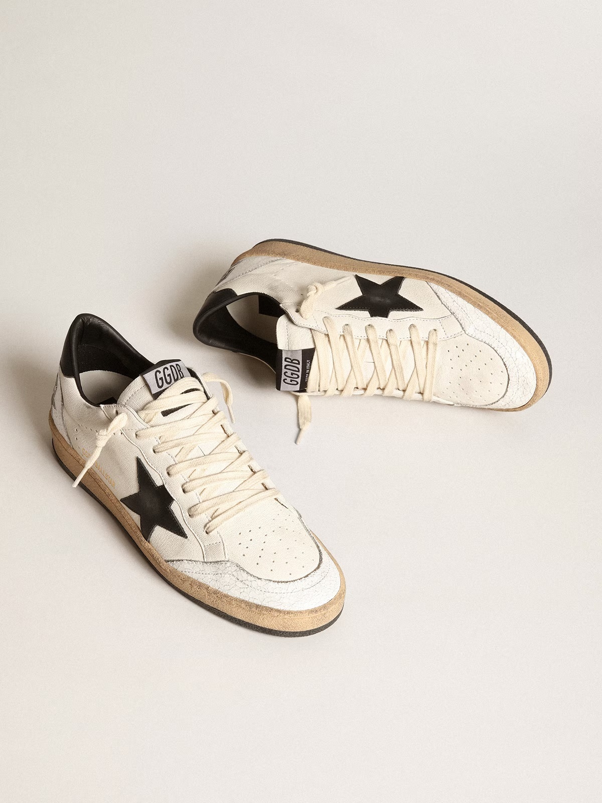 Golden Goose GGDB Women's Ball Star in nappa with black star and black heel tab