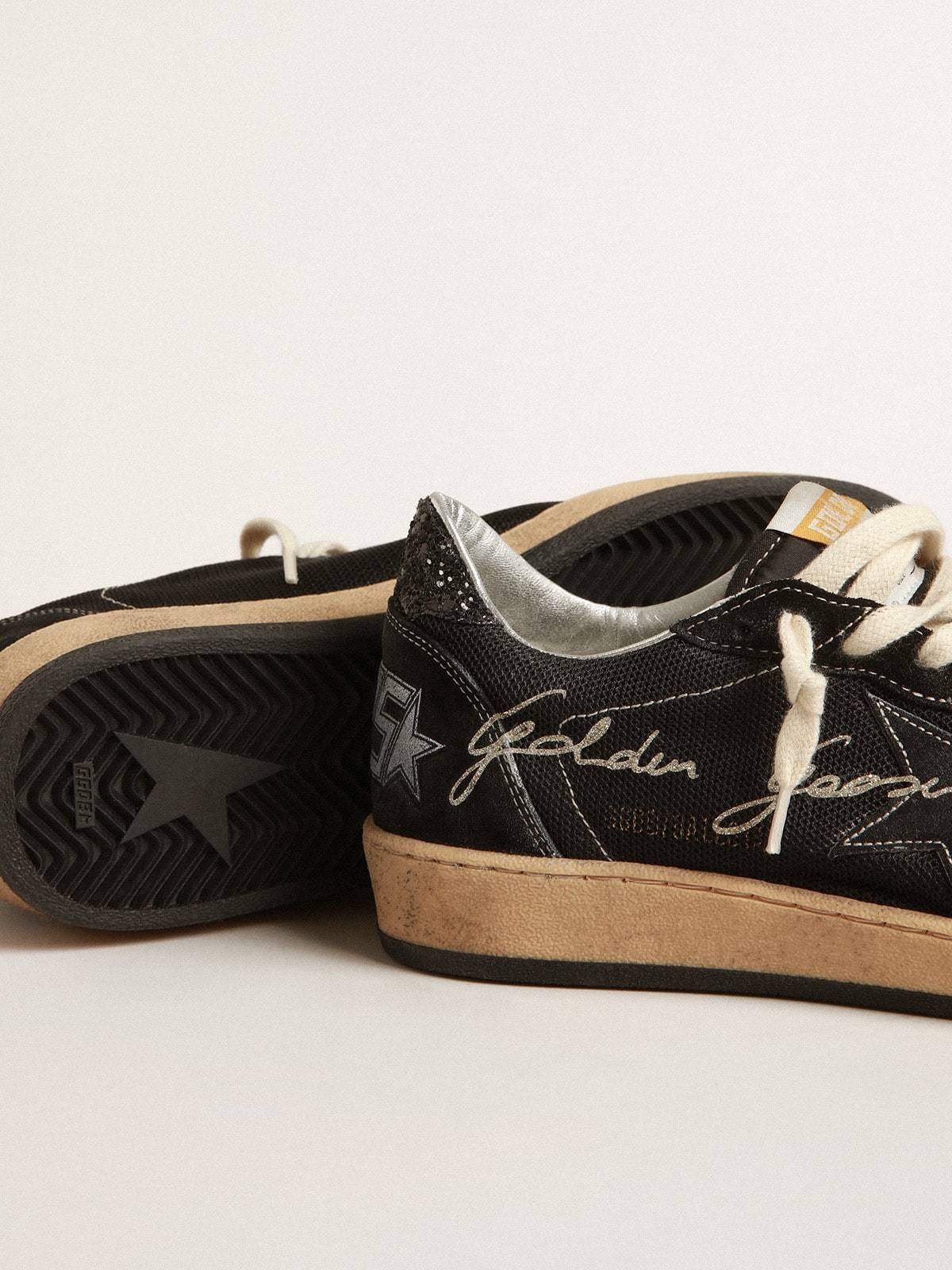 Golden Goose GGDB Ball Star in black mesh with black suede star