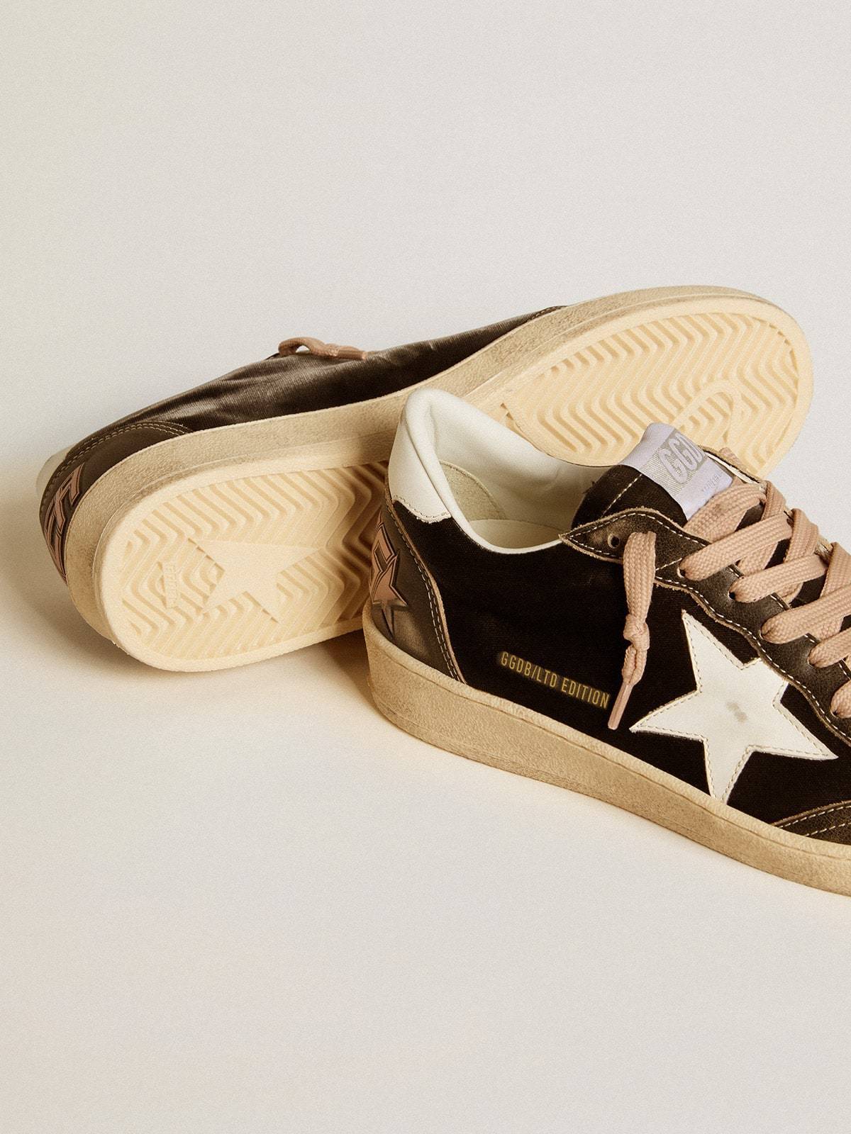 Golden Goose GGDB Ball Star LTD in black velvet with white leather star and heel tab