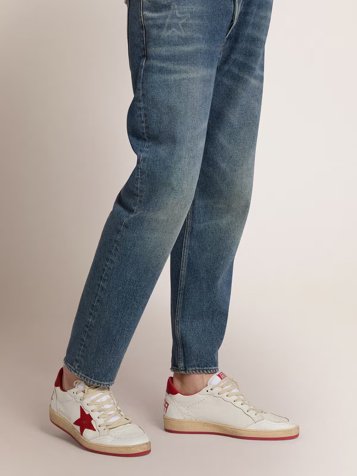 Goose GGDB Men's Ball Star in white leather