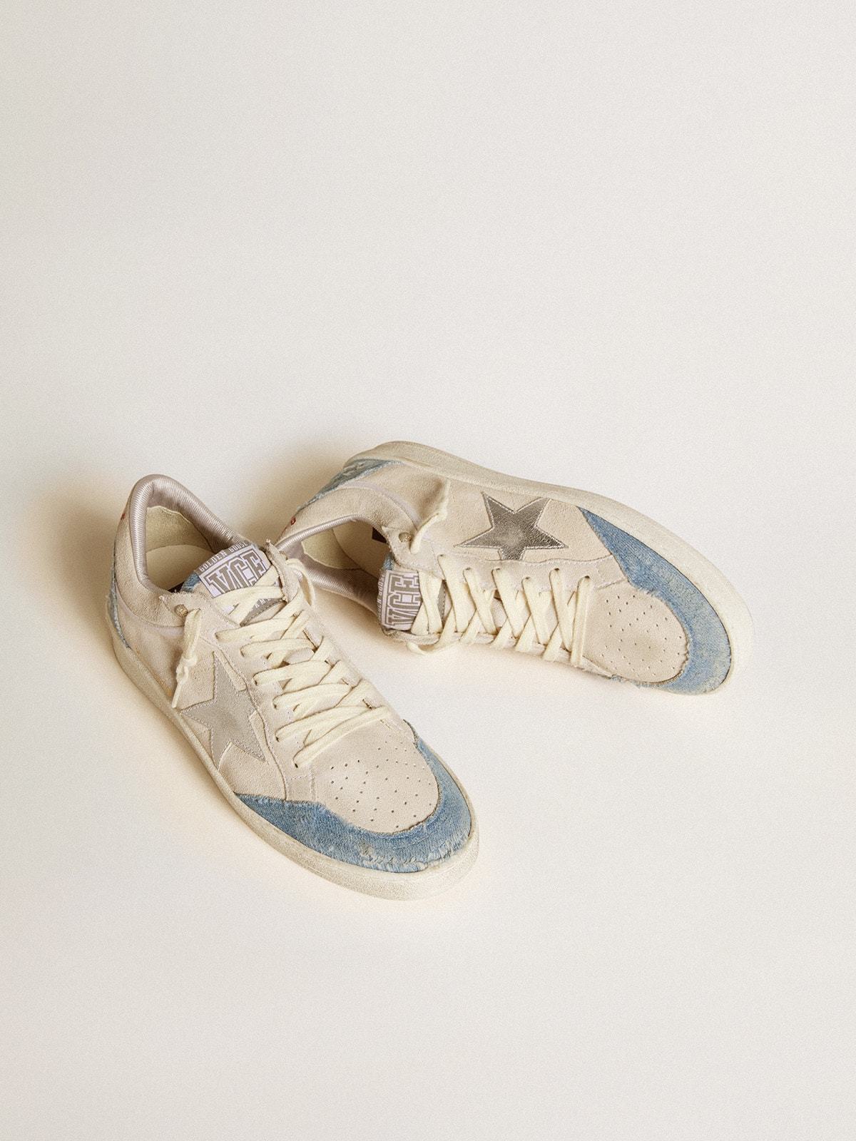 Golden Goose GGDB Ball Star LTD in suede with metallic leather star and denim inserts