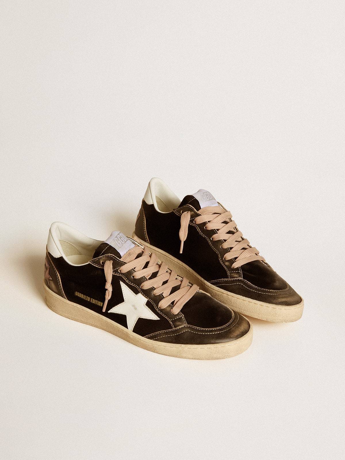 Golden Goose GGDB Ball Star LTD in black velvet with white leather star and heel tab