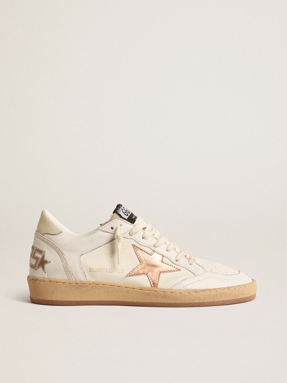 Golden Goose GGDB Ball Star LTD in canvas and nappa with bronze metallic leather star