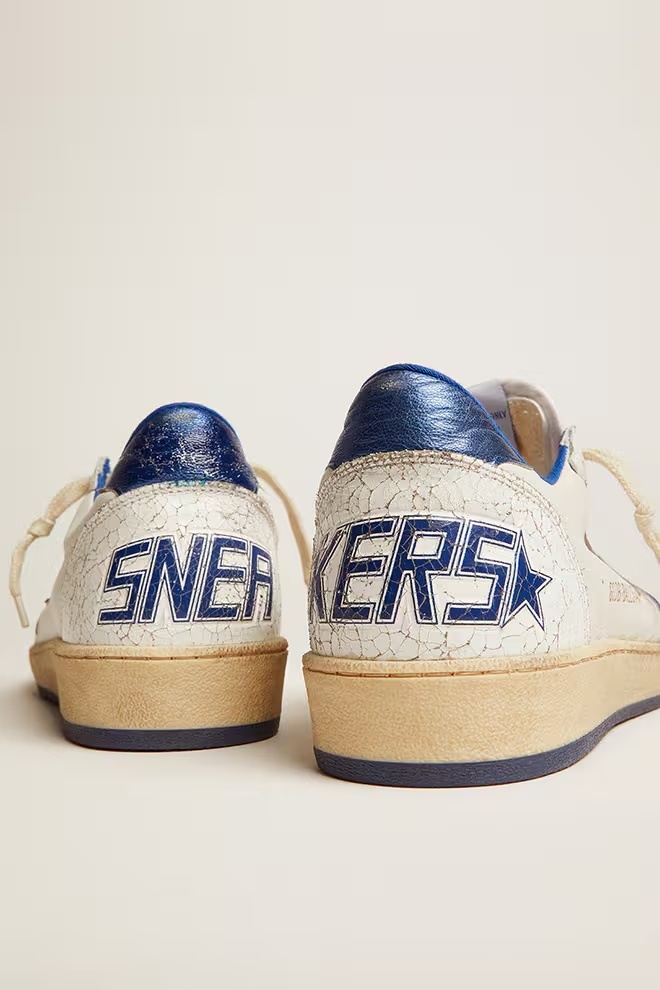 Golden Goose GGDB Ball Star with suede star and metallic leather heel tab
