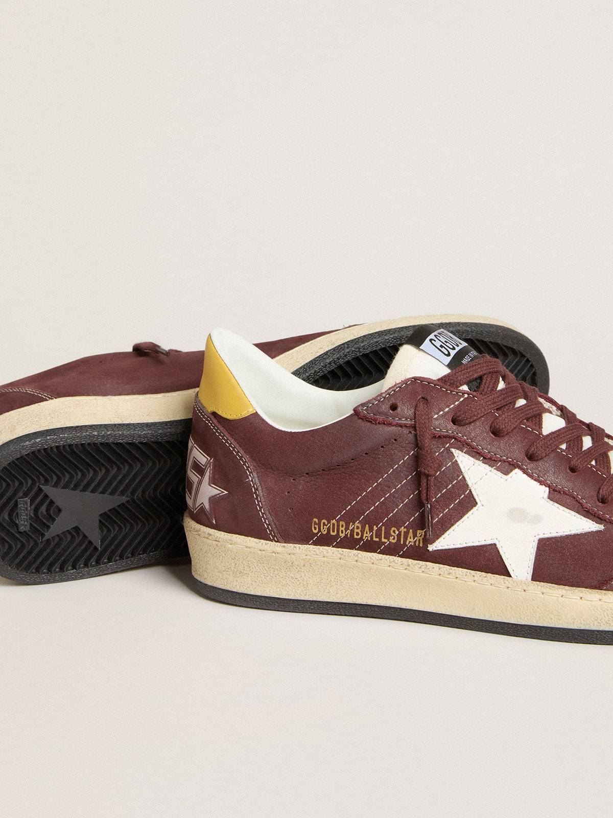Golden Goose GGDB Women's Ball Star in chocolate nubuck with leather star and heel tab