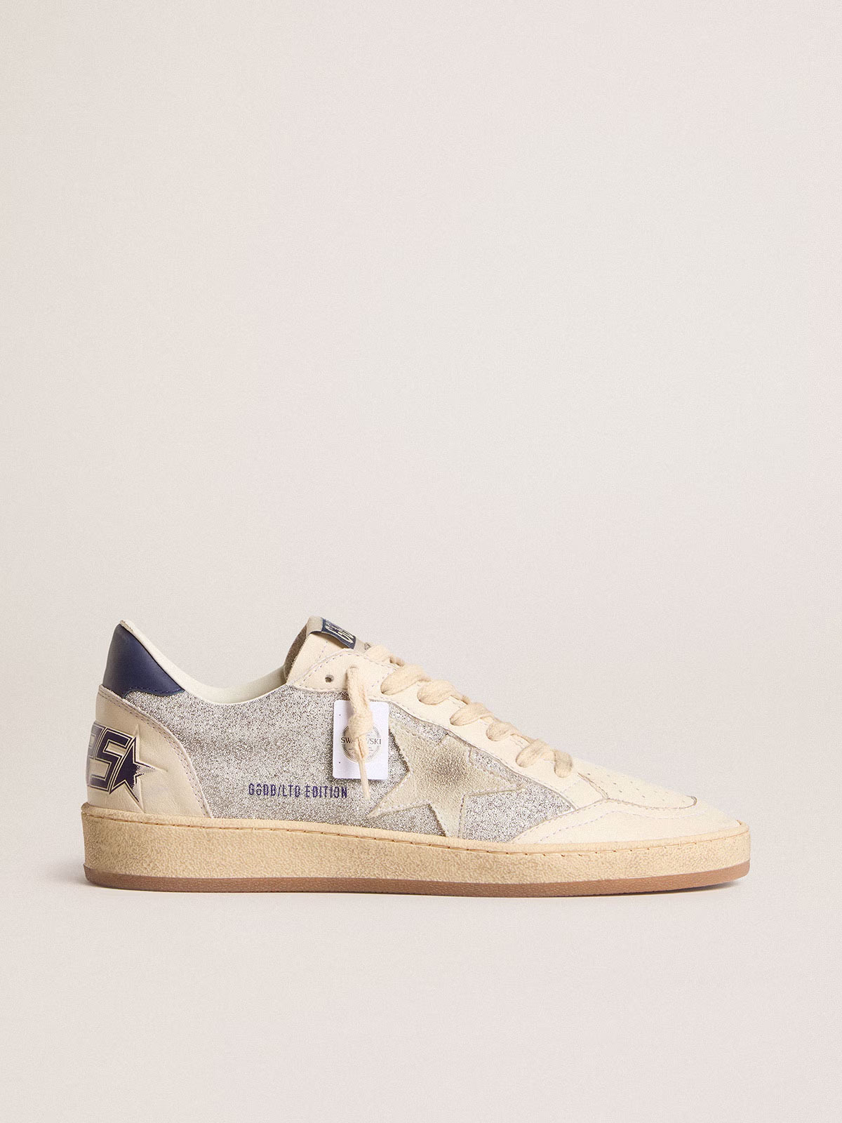 Golden Goose GGDB Ball Star LTD in Swarovski crystals and leather with white suede star