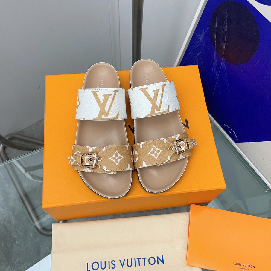 Louis Vuitton LV Bom Dia Fashion Flip-flops Slide Sandal (Replica)