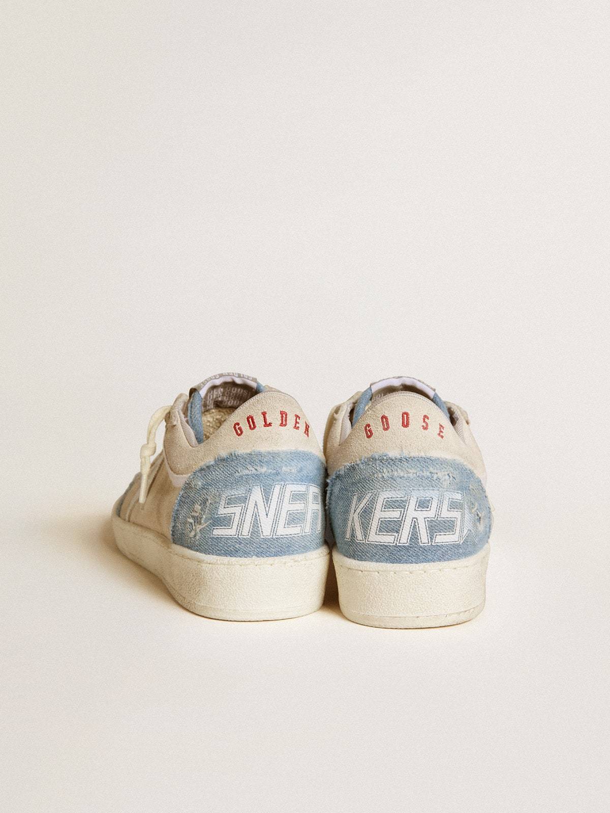 Golden Goose GGDB Ball Star LTD in suede with metallic leather star and denim inserts