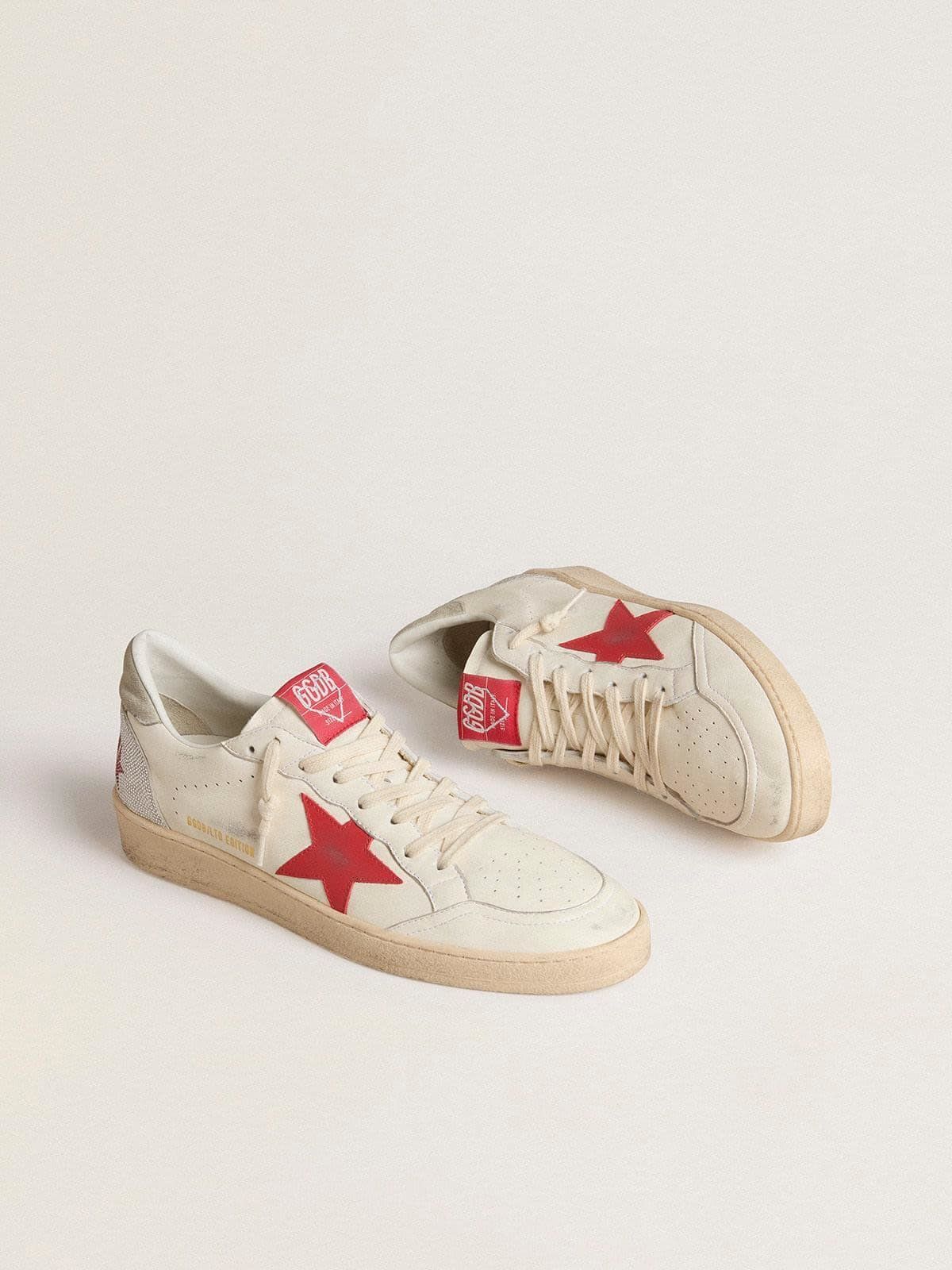 Golden Goose GGDB Valentine's Day Women's Ball Star with red leather star red Swarovski lettering