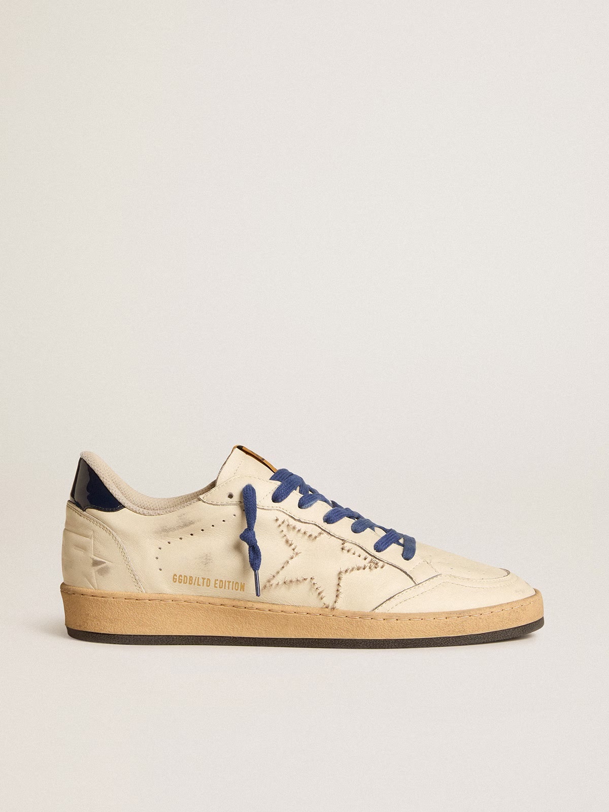 Golden Goose GGDB Ball Star LTD with embroidered star and blue patent leather heel tab