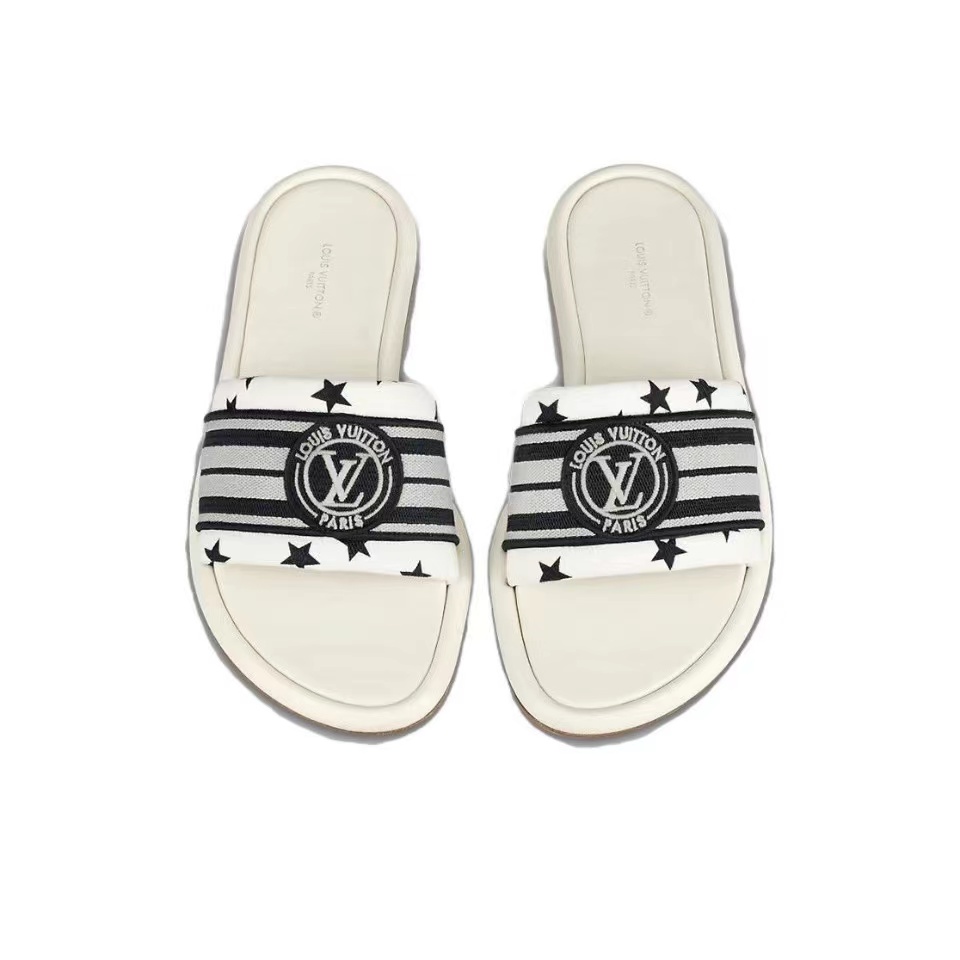 Louis Vuitton LV Magnetic Canvas Dashion Flip-flops Slide Sandal (Replica)