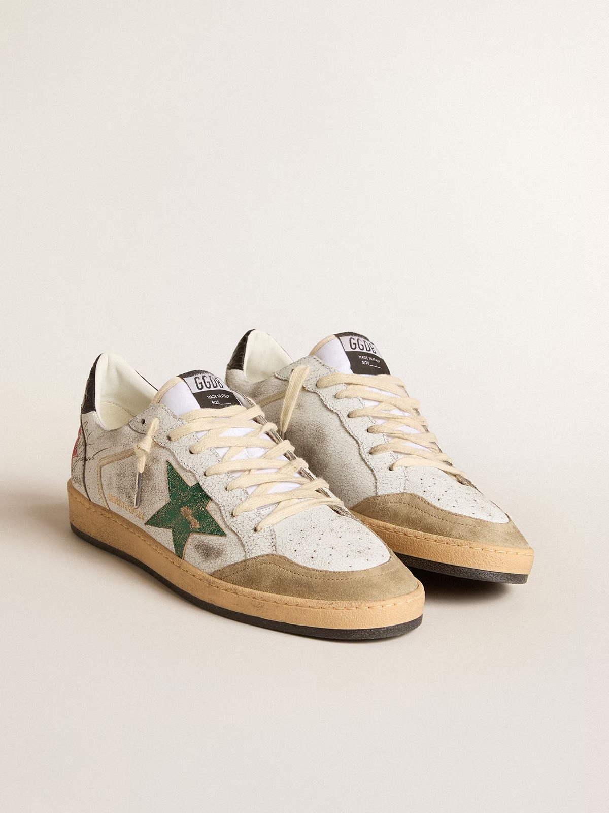 Golden Goose GGDB Ball Star LTD with metallic leather star and gray leather heel tab