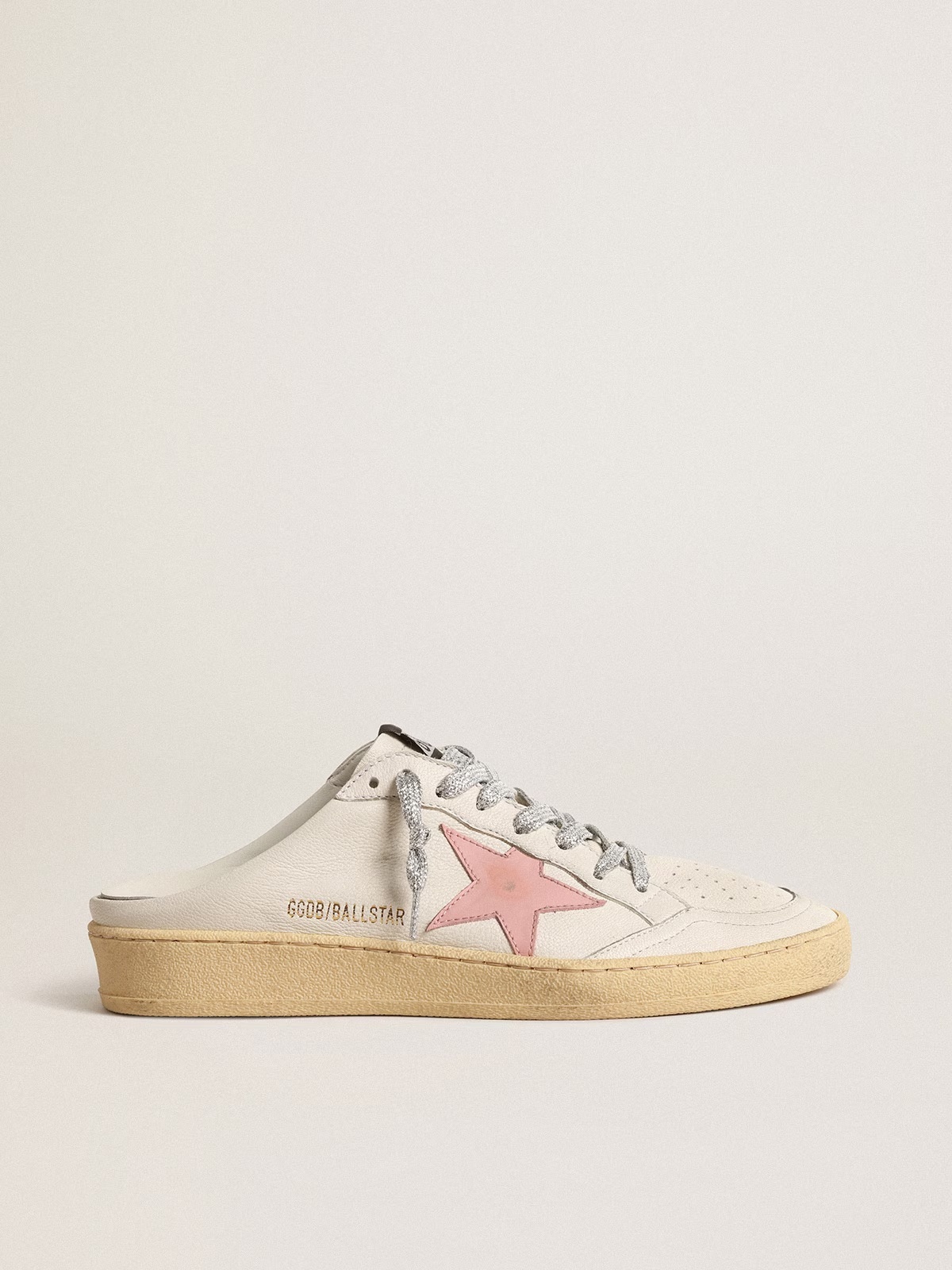 Golden Goose GGDB Ball Star Sabots with glitter star and shearling lining