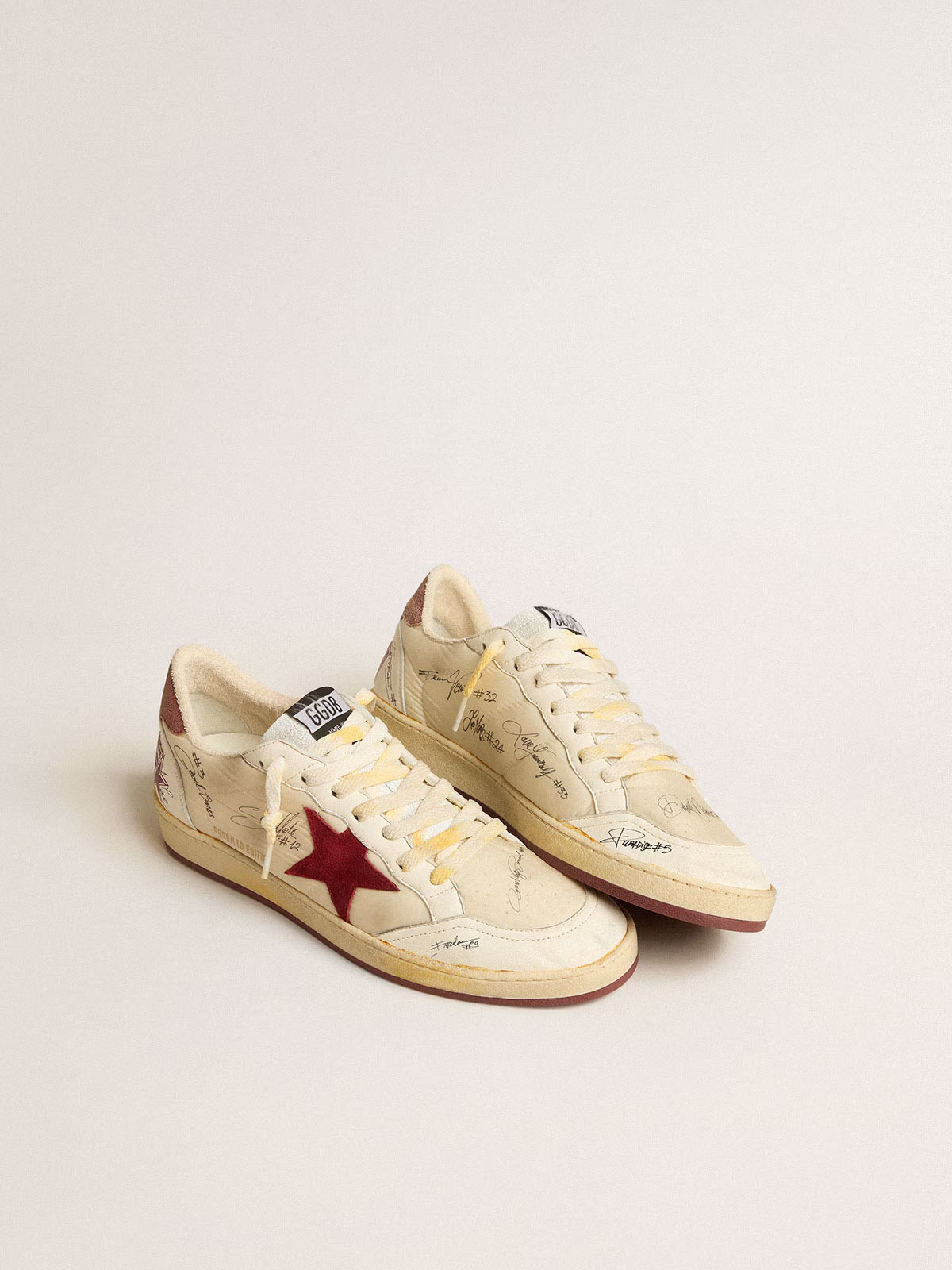 Goose GGDB Men's Ball Star LTD in nylon with pomegranate suede star and leather heel tab