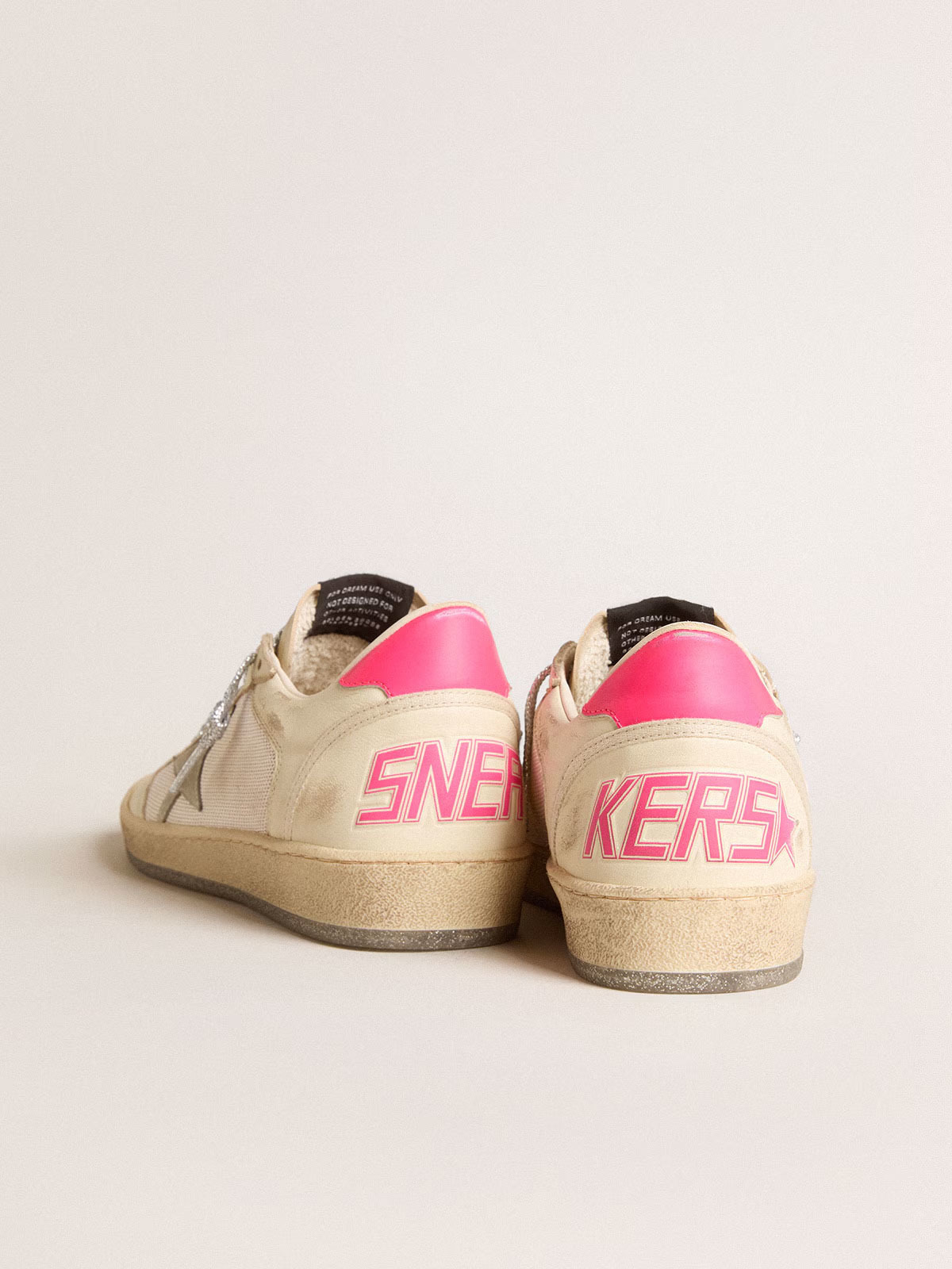 Golden Goose GGDB Women's Ball Star LTD in nappa leather and mesh with suede star leather heel tab