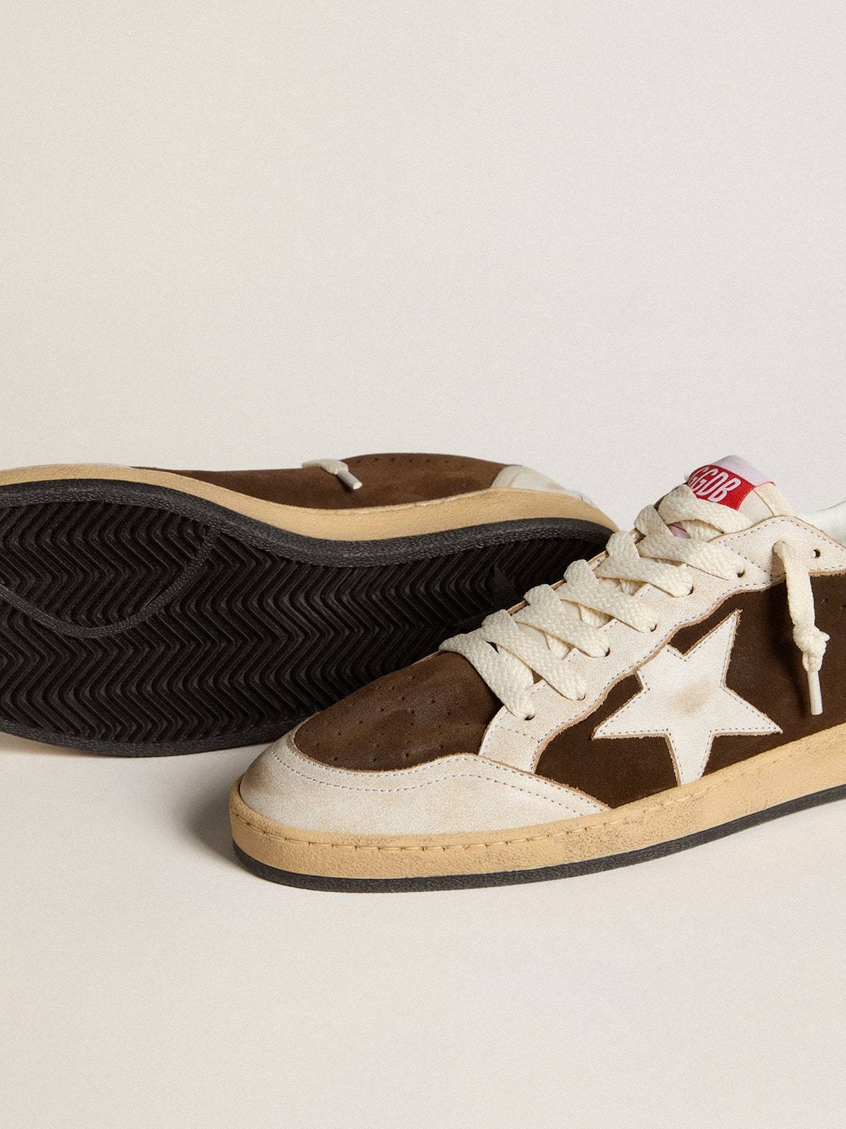 Golden Goose GGDB Ball Star in suede with leather star and metallic leather heel tab