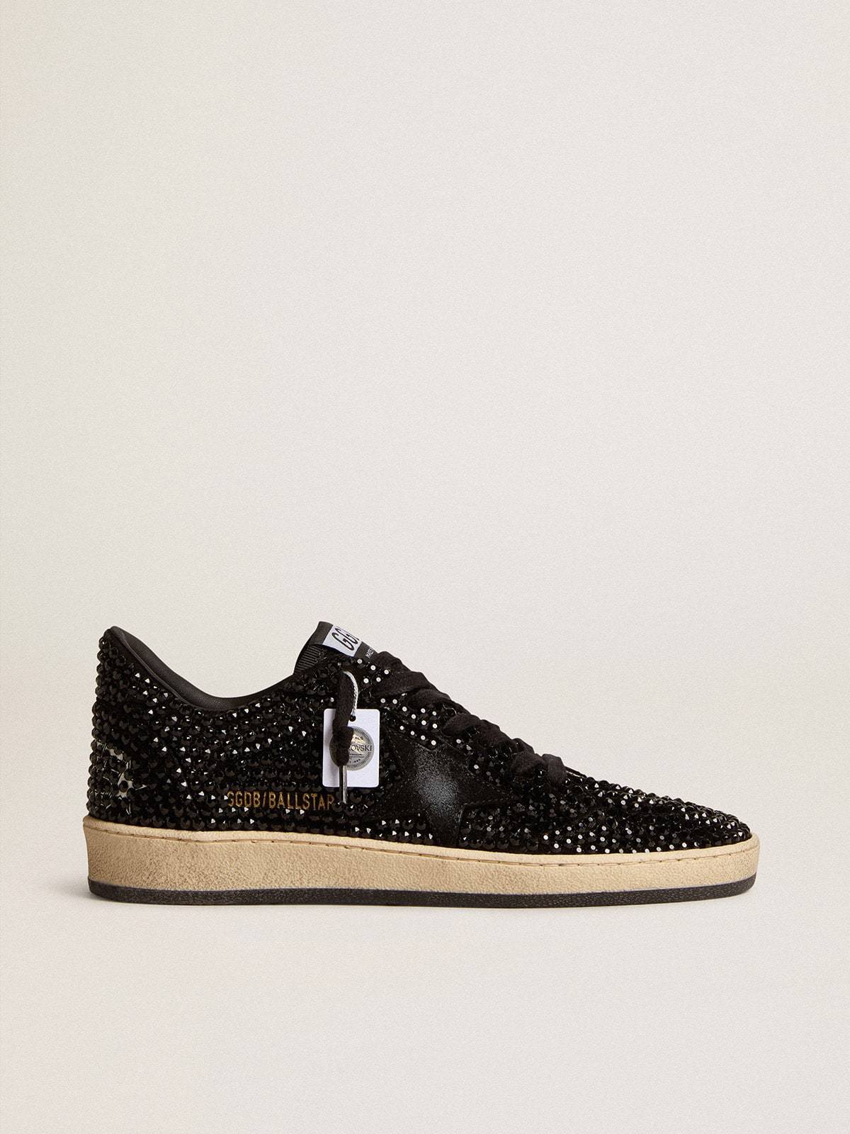 Golden Goose GGDB Ball Star in suede with black Swarovski crystals and black suede star
