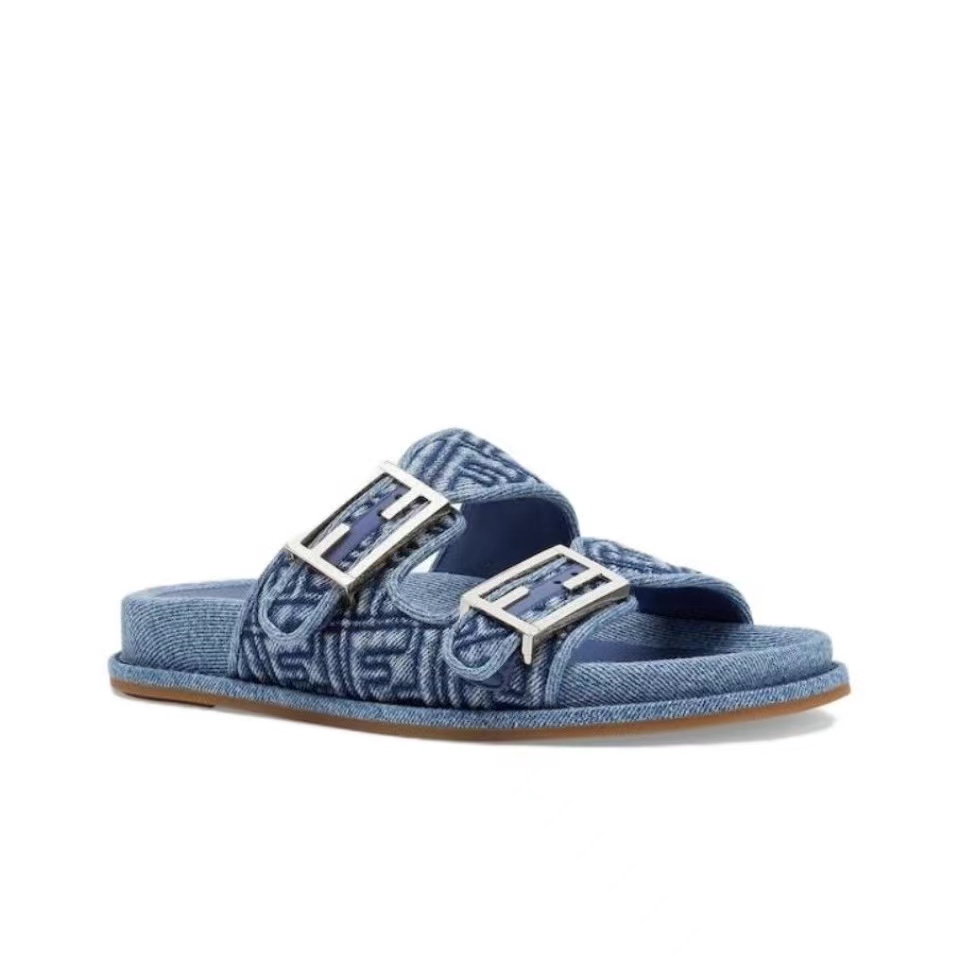 Fendi Fabric One Word Comfortable Slippers Shoes Sandal (Replica)