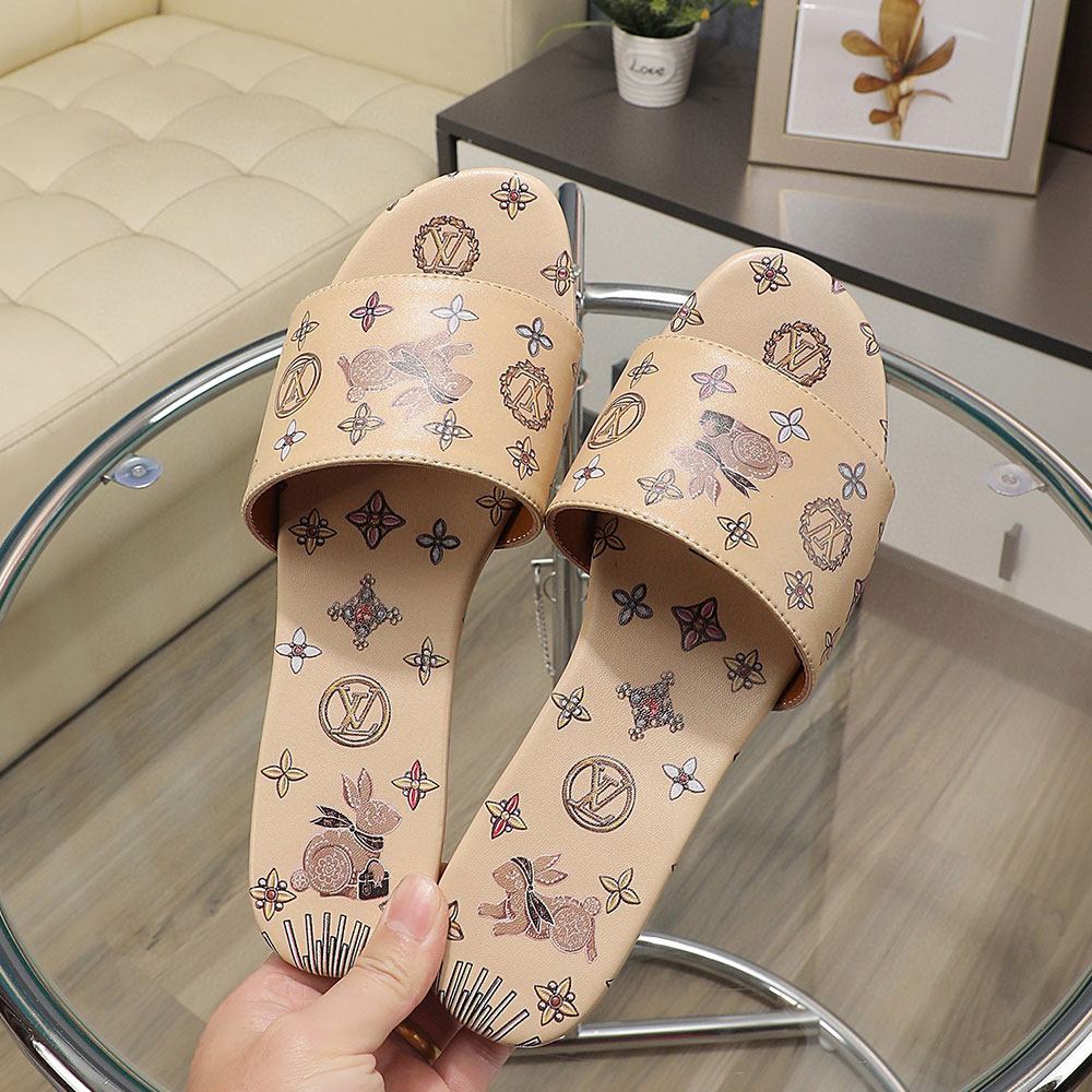 Louis Vuitton LV Cute Bunny Flats Slide Sandal (Replica)