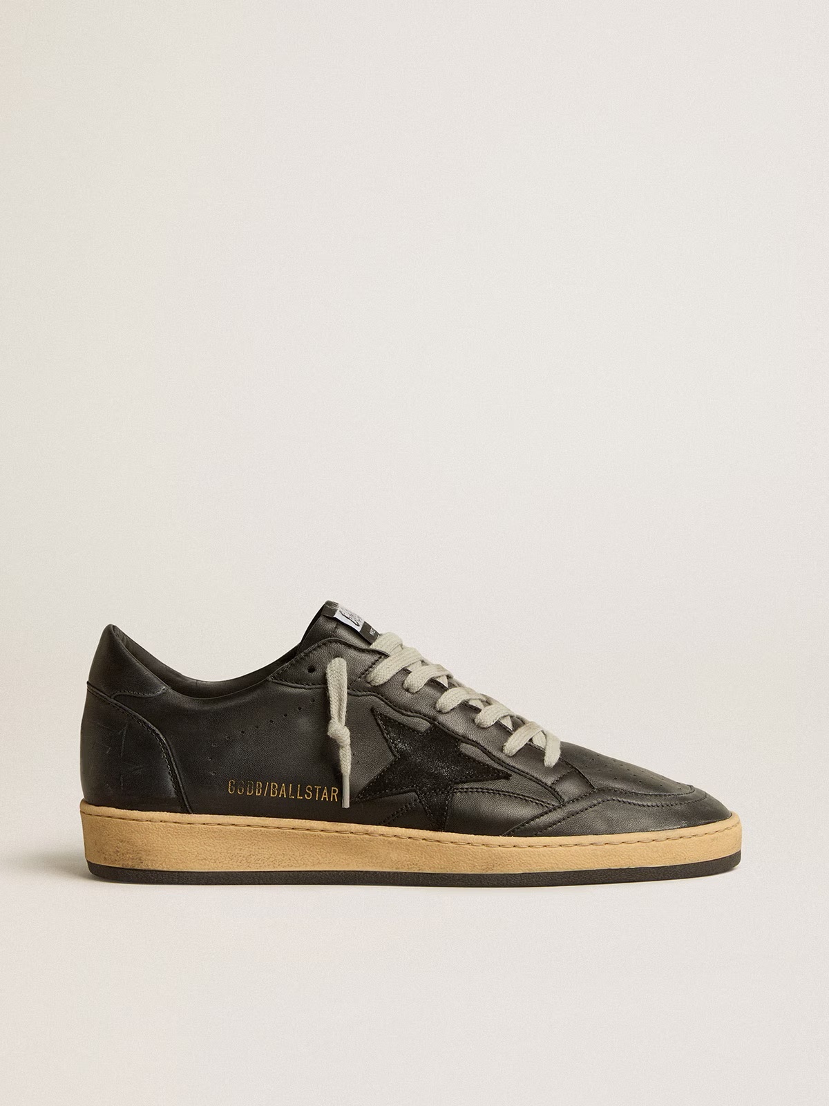 Golden Goose GGDB Ball Star in black nappa with suede star and black nappa heel tab