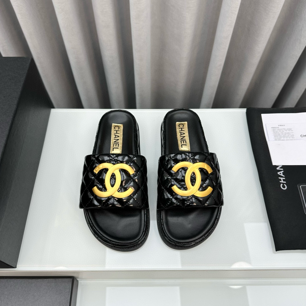 Chanel Gold Label Flat Bottom Fashion Sandals Slide（Replica）