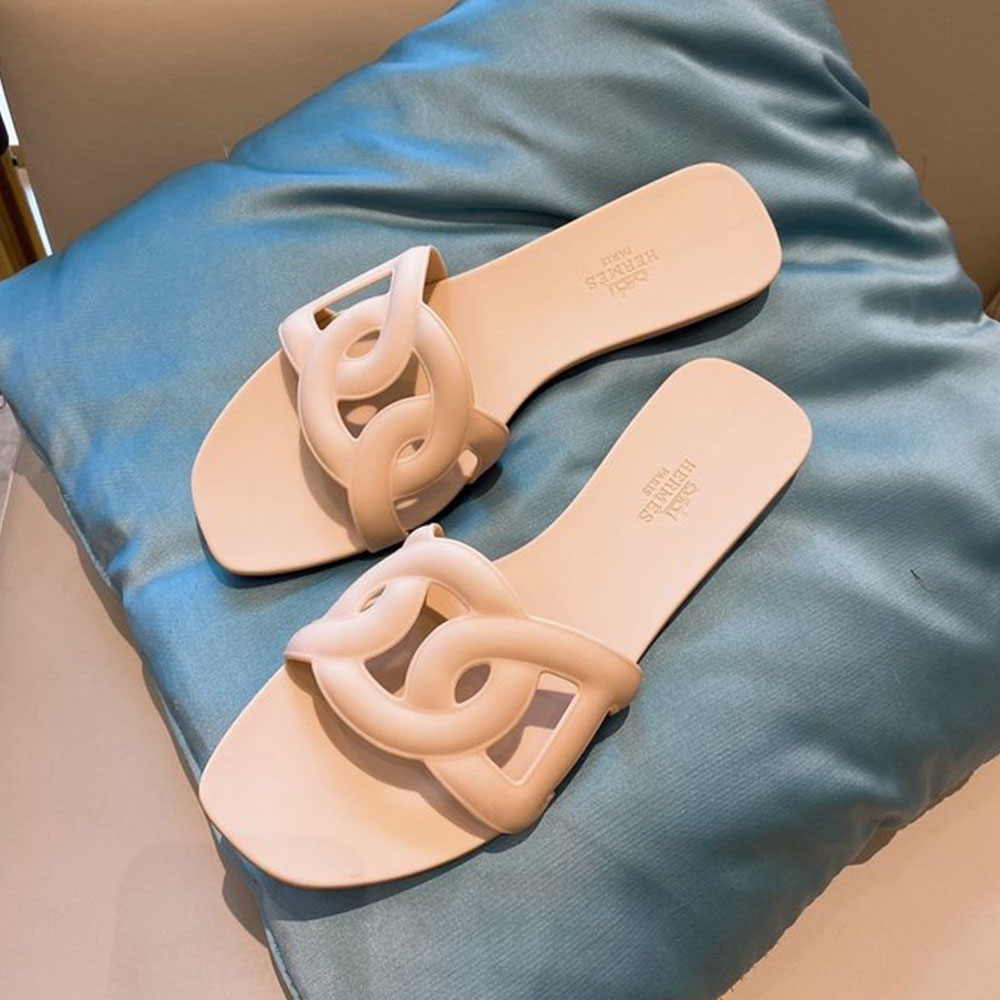 Hermes Shoes Aloha Flat Slippers Slide Sandal(Replica)