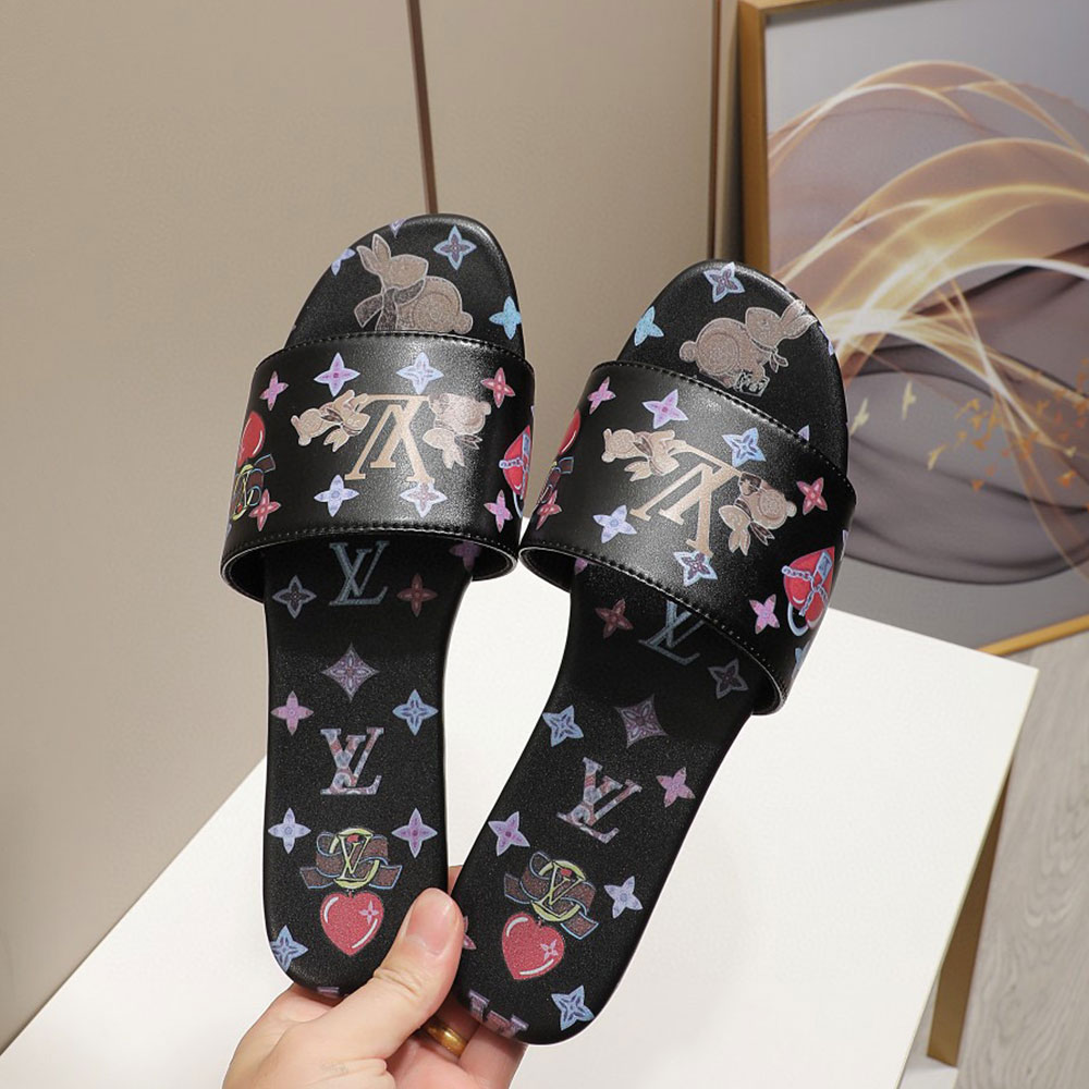 Louis Vuitton LV Cute Bunny Flats Slide Sandal (Replica)