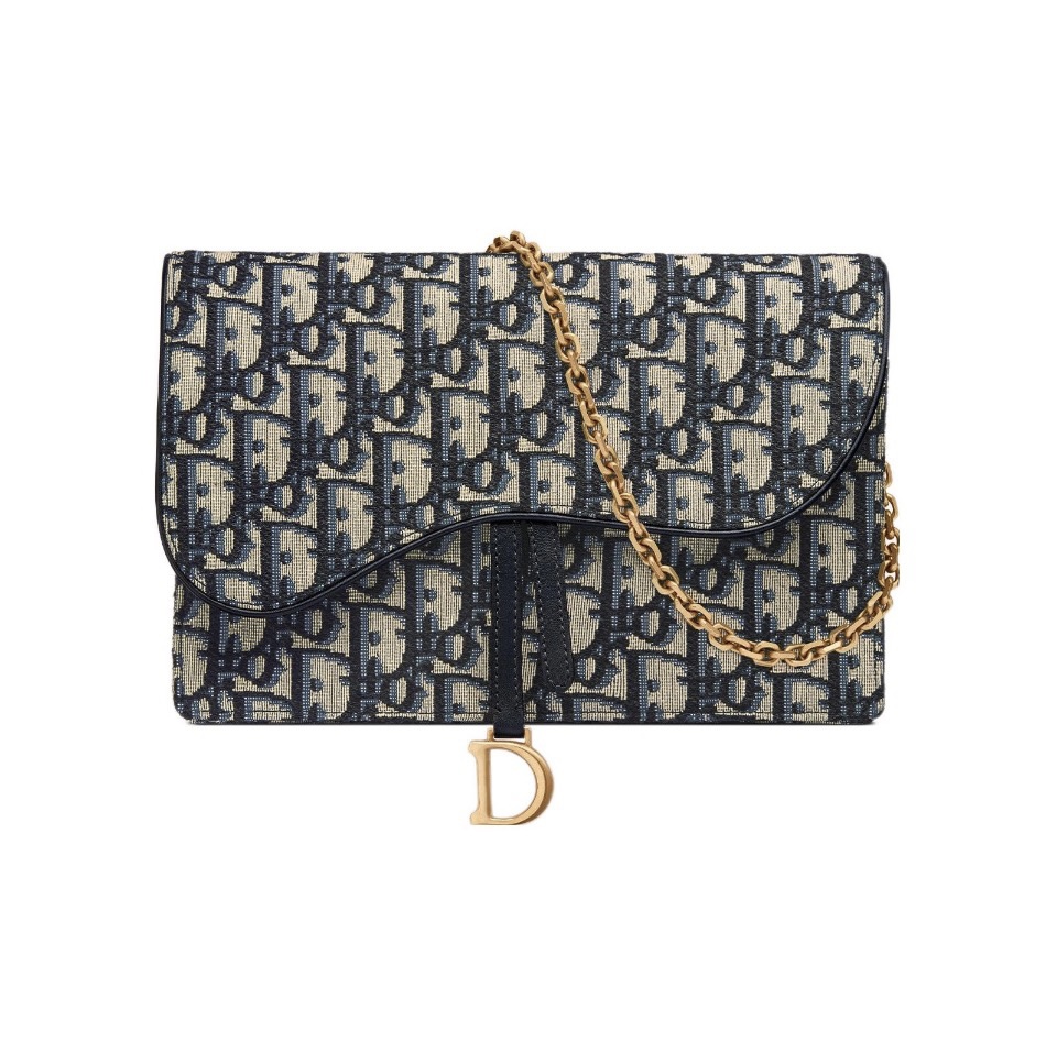 Replica Dior Saddle Pouch Blue Dior Oblique Jacquard S5620CTZQ_M928